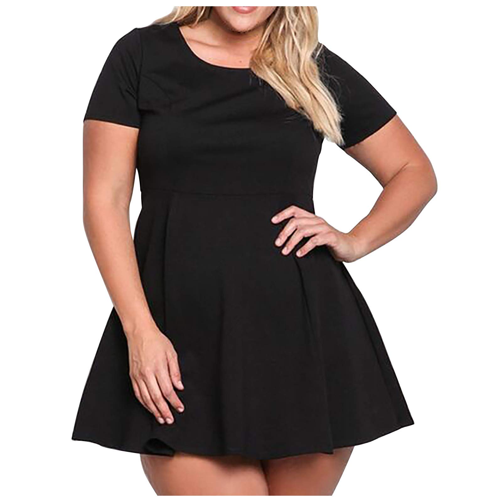 **Navyoom Plus Size Swimdress for Women – Short Sleeve Sexy Tankini Swimsuits & T-Shirt Dress, Solid Color | Beach, Pool, Vacation, Summer Outfits**