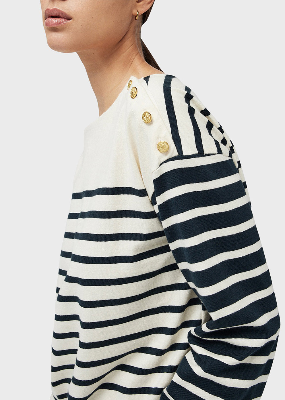 Bardot Striped Long Sleeve T-Shirt for Women | Fashion Casual Blouse | Perfect for Office, Date Night & Everyday Wear