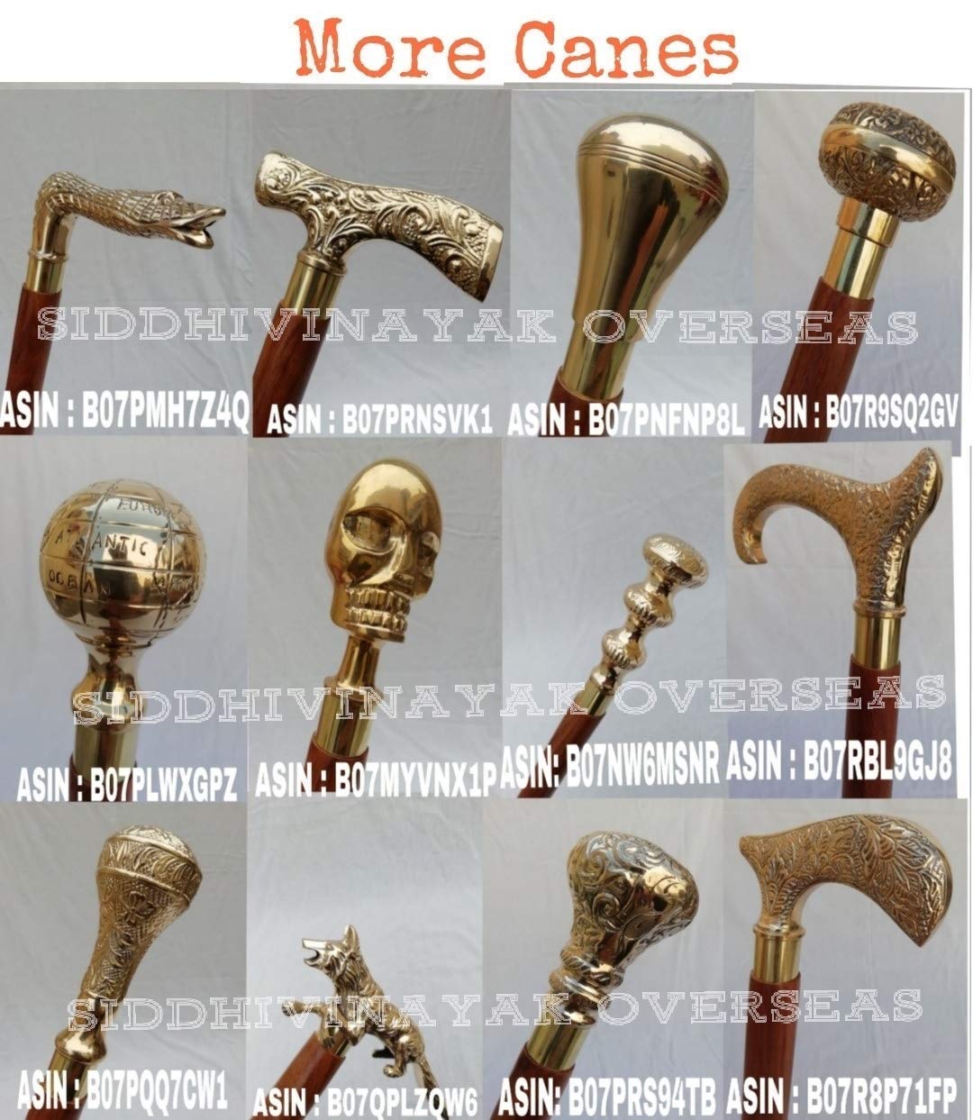 Premium Walking Cane with Solid Brass Handle - Adjustable Height Cane for Men & Women - Ideal for Hiking, Travel & Elderly Support - Durable Mobility Aid Gift