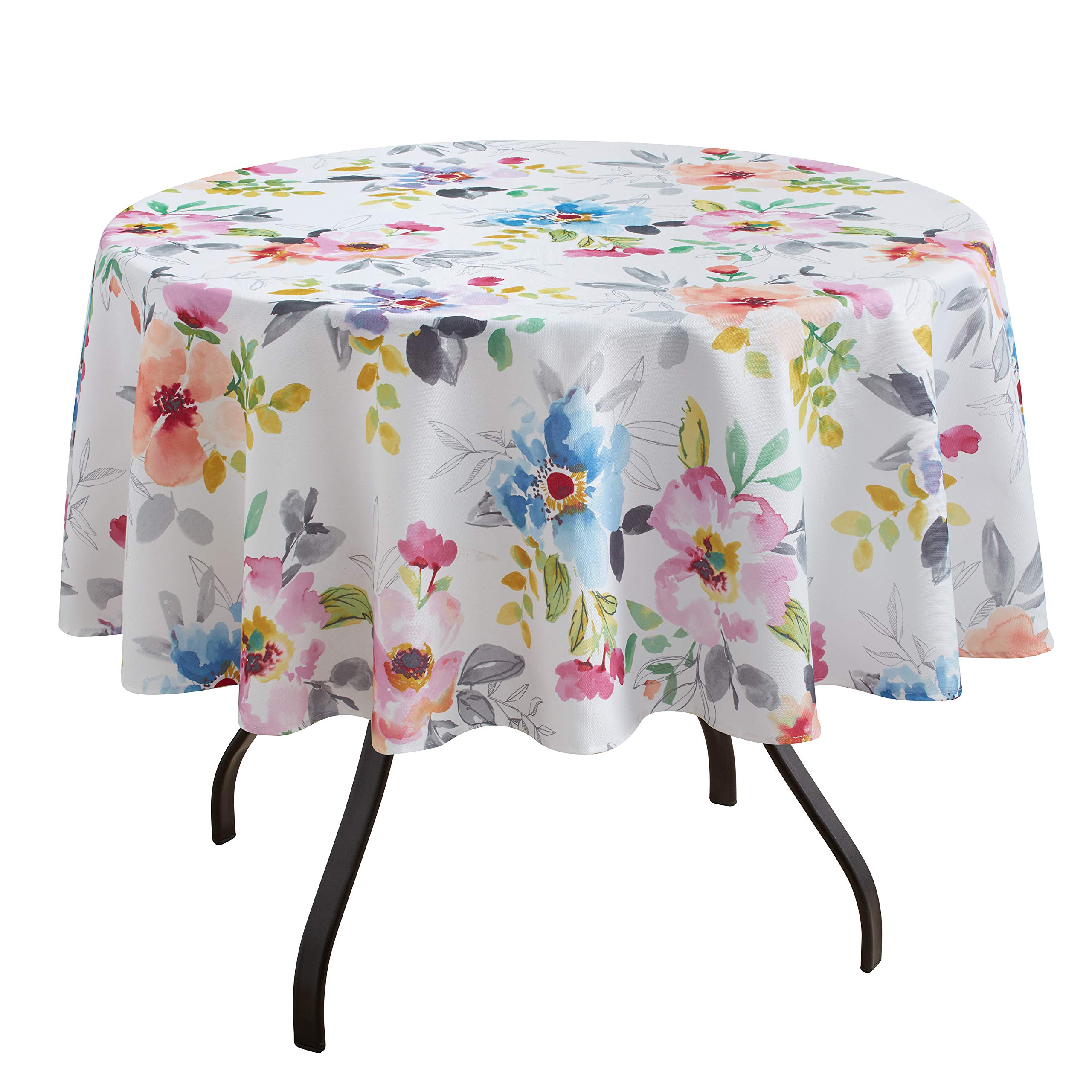 Benson Mills Spillproof Heavyweight Tablecloth - Durable Indoor/Outdoor Washable Fabric for Round Tables (70