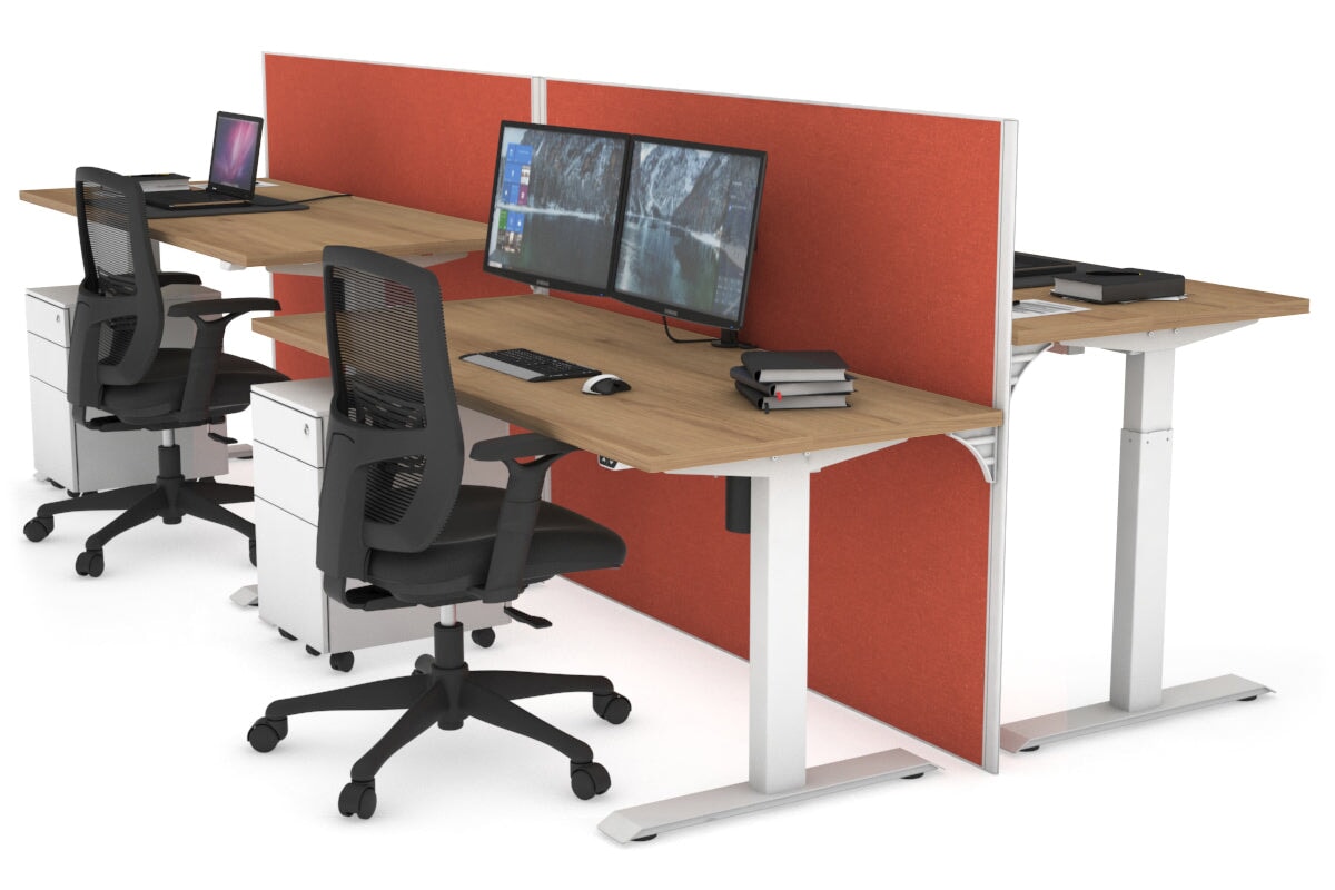 Height Adjustable 4-Person Workbench - 1600L x 700W Heavy Duty Workstation for Office, Workshop & Garage - Perfect for Team Projects, DIY & Industrial Work