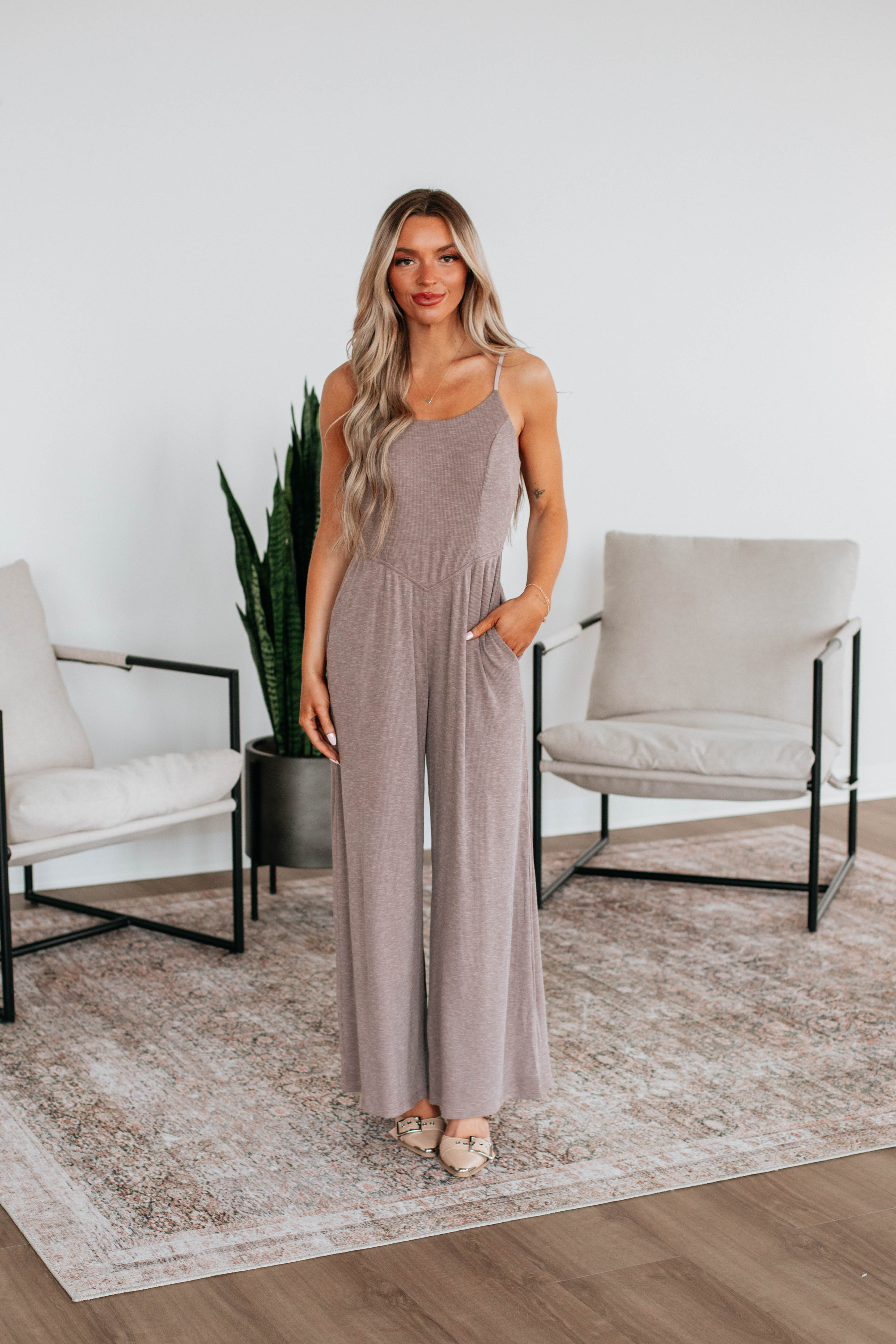 Jayde Ribbed Jumpsuit for Women - Stretchy Comfortable One Piece Romper | Perfect for Casual Outings, Beach Vacations & Summer Fashion