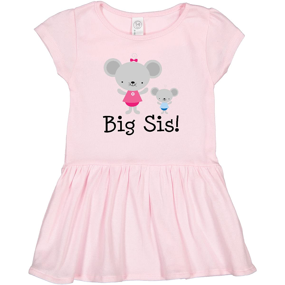 Inktastic Big Sis with Lil Bro Girls Sister Announcement Toddler Dress - Cute Matching Outfits for Siblings, Family Photos & Special Occasions