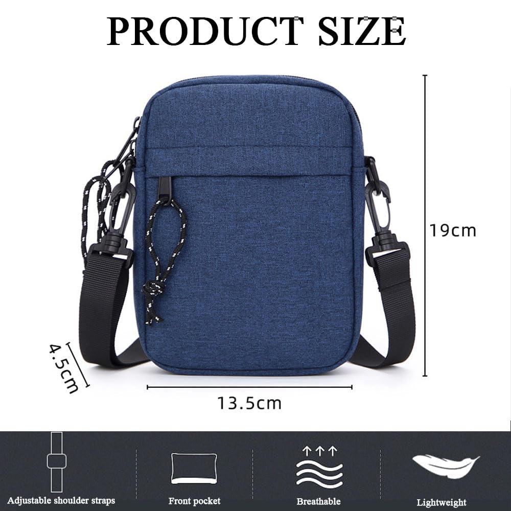 YingStar Men's Canvas Crossbody Bag - Small Shoulder Bag for Men, Casual Sling Bag, Messenger Satchel - Unisex Travel Chest Bag for Boys & Women - Perfect for Daily Commute, Weekend Outings & Outdoor Adventures