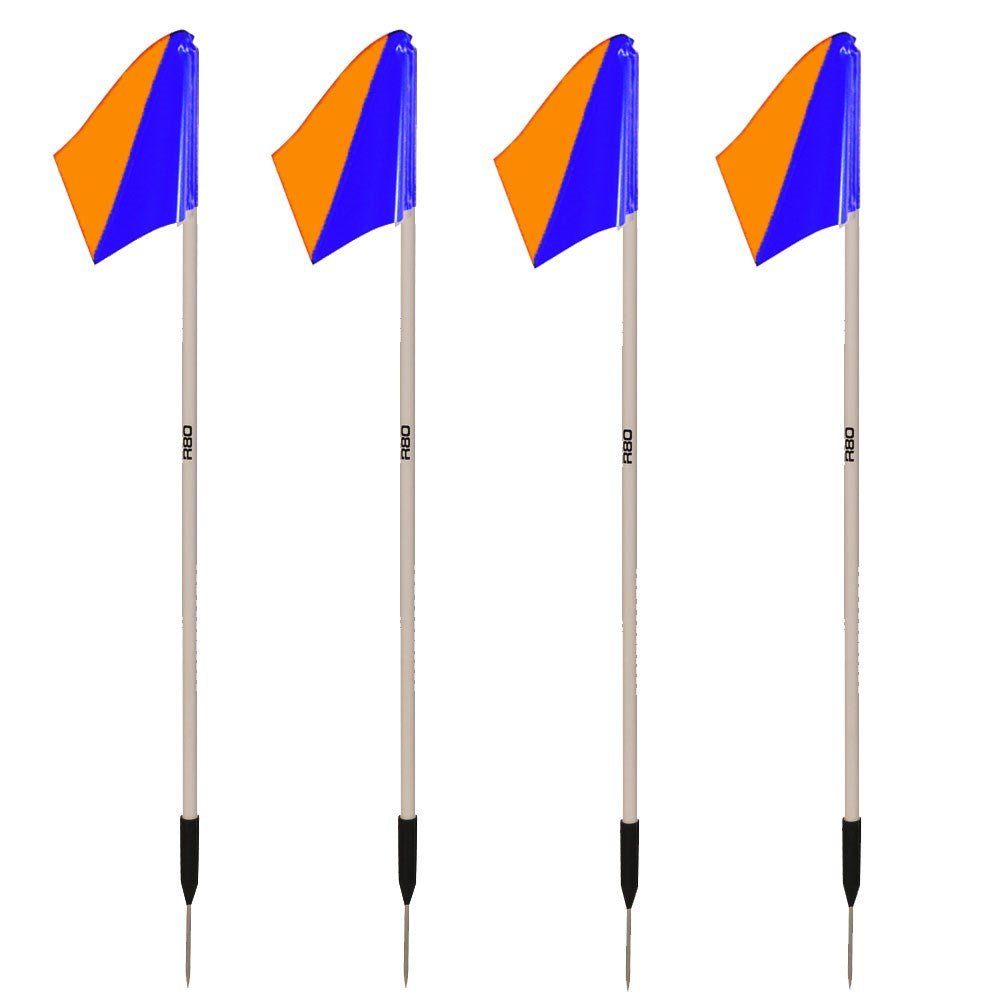 Premium Sideline Pole with Custom Club Colors Flag Sets - Perfect for Football, Soccer, and Sports Team Fan Support