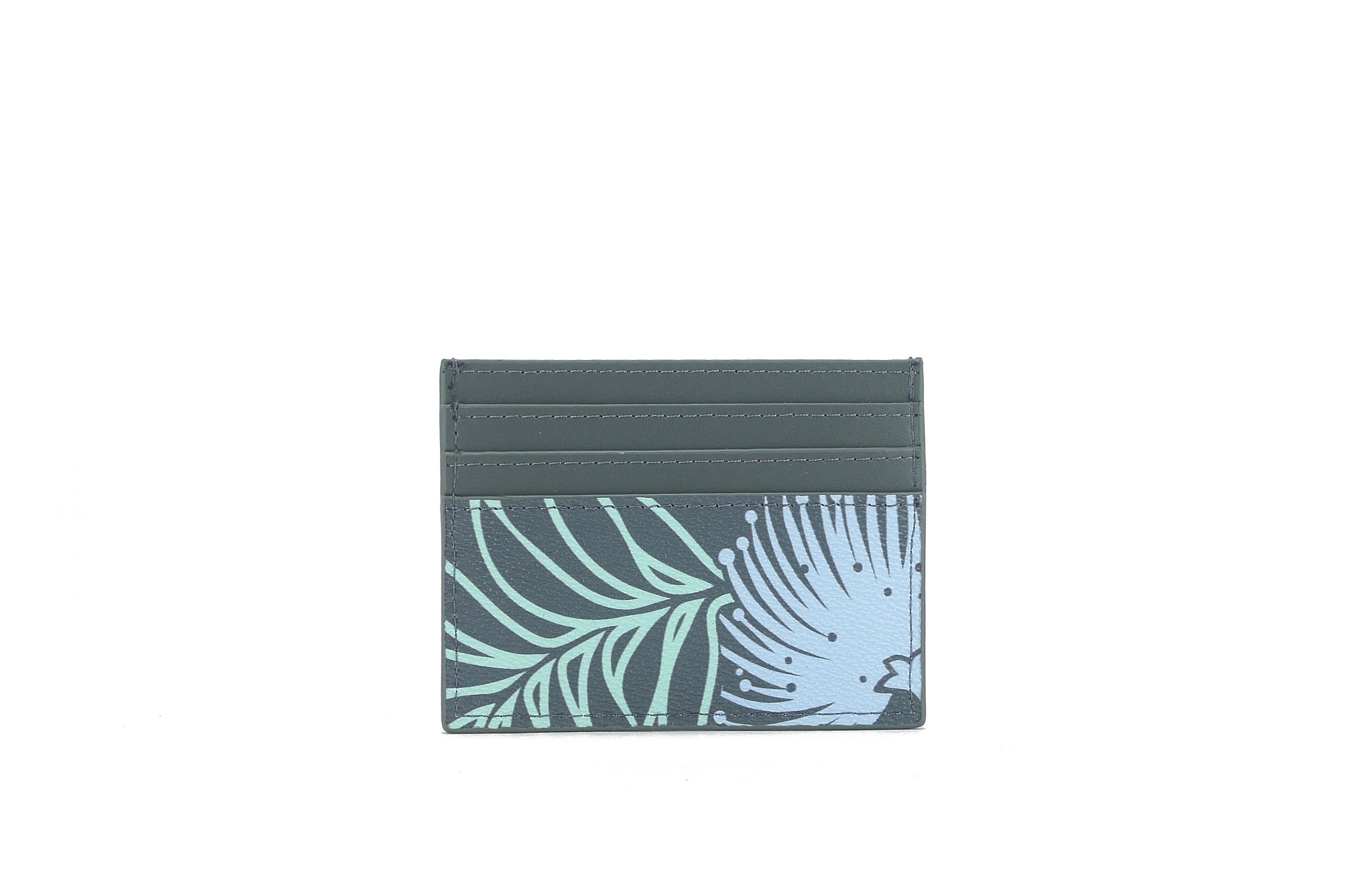 Premium Meilany Lehua Grey Card Holder - Slim RFID Blocking Wallet for Credit Cards & IDs | Perfect for Travel, Business, and Everyday Use