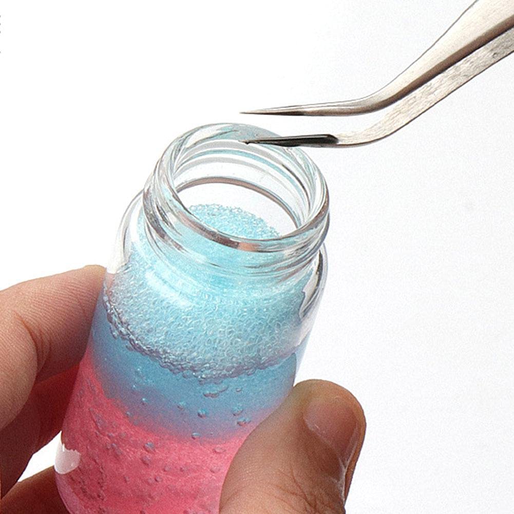 25ml Eyelash Tweezers Cleaner with Liquid Remover & Sponge Ball - Professional Lash Extension Cleaning Tool for Eyelash Curler, Tweezers & Makeup Brushes - Perfect for Salon, Spa & Home Use