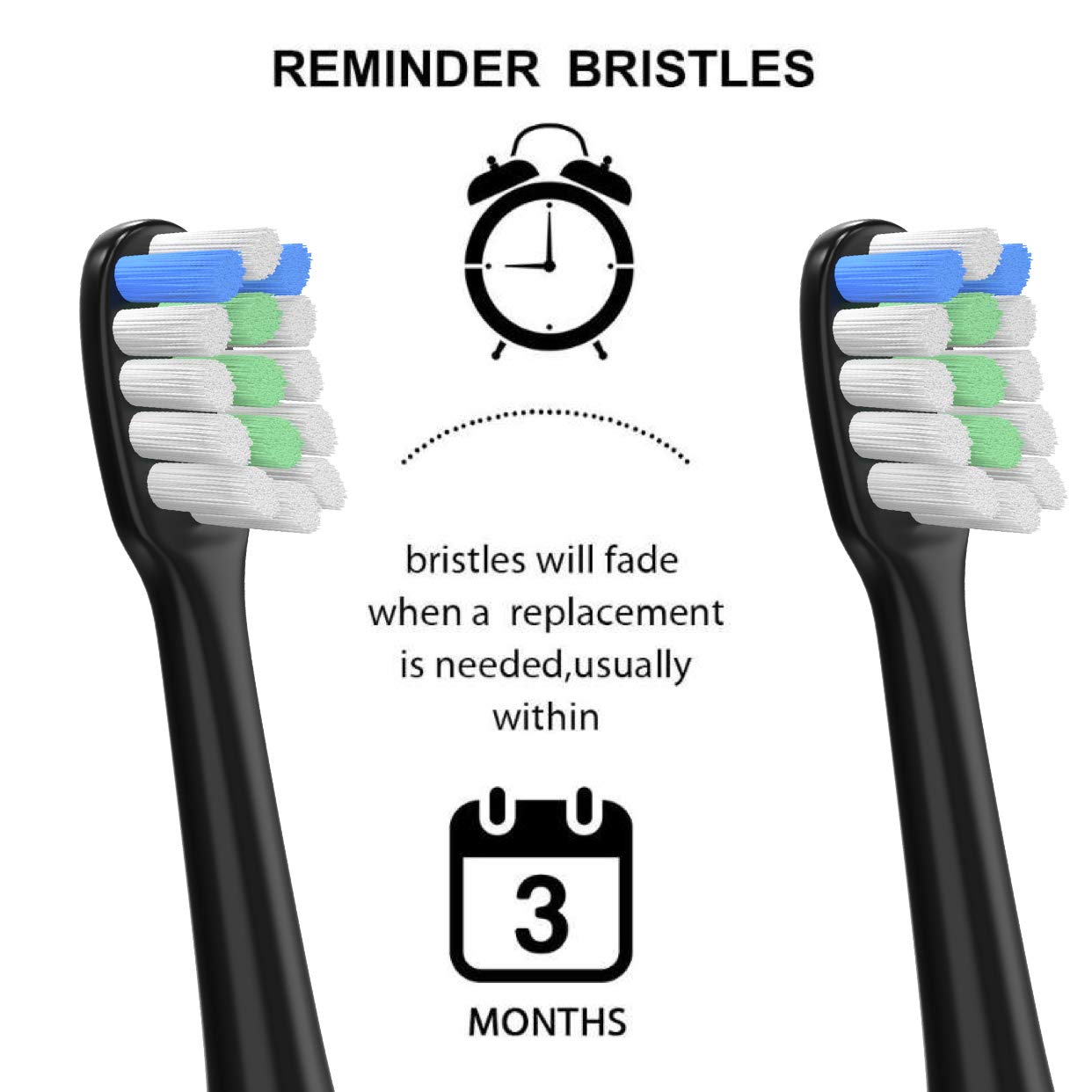 4 Pack Replacement Toothbrush Heads for Xiaomi/Soocare X3 Electric Toothbrush - Deep Cleaning Sonic Brush Heads with Travel Caps - Compatible with Automatic Electric Toothbrushes for Home & Travel Use