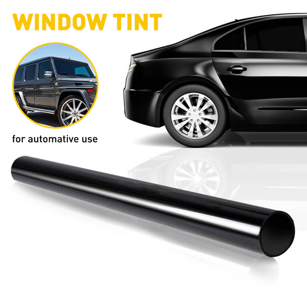 Premium Super Dark Black/Silver Car Window Tint Film Roll - 50cm x 3m (20