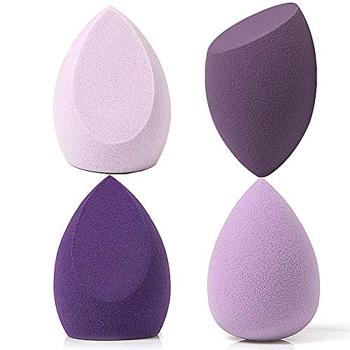 Beauty Sponge Blender Set - 4 Pack Super Soft Latex-Free Makeup Sponges for Flawless Powder, Liquid & Cream Foundation Application | Perfect for Daily Makeup, Contouring & Blending