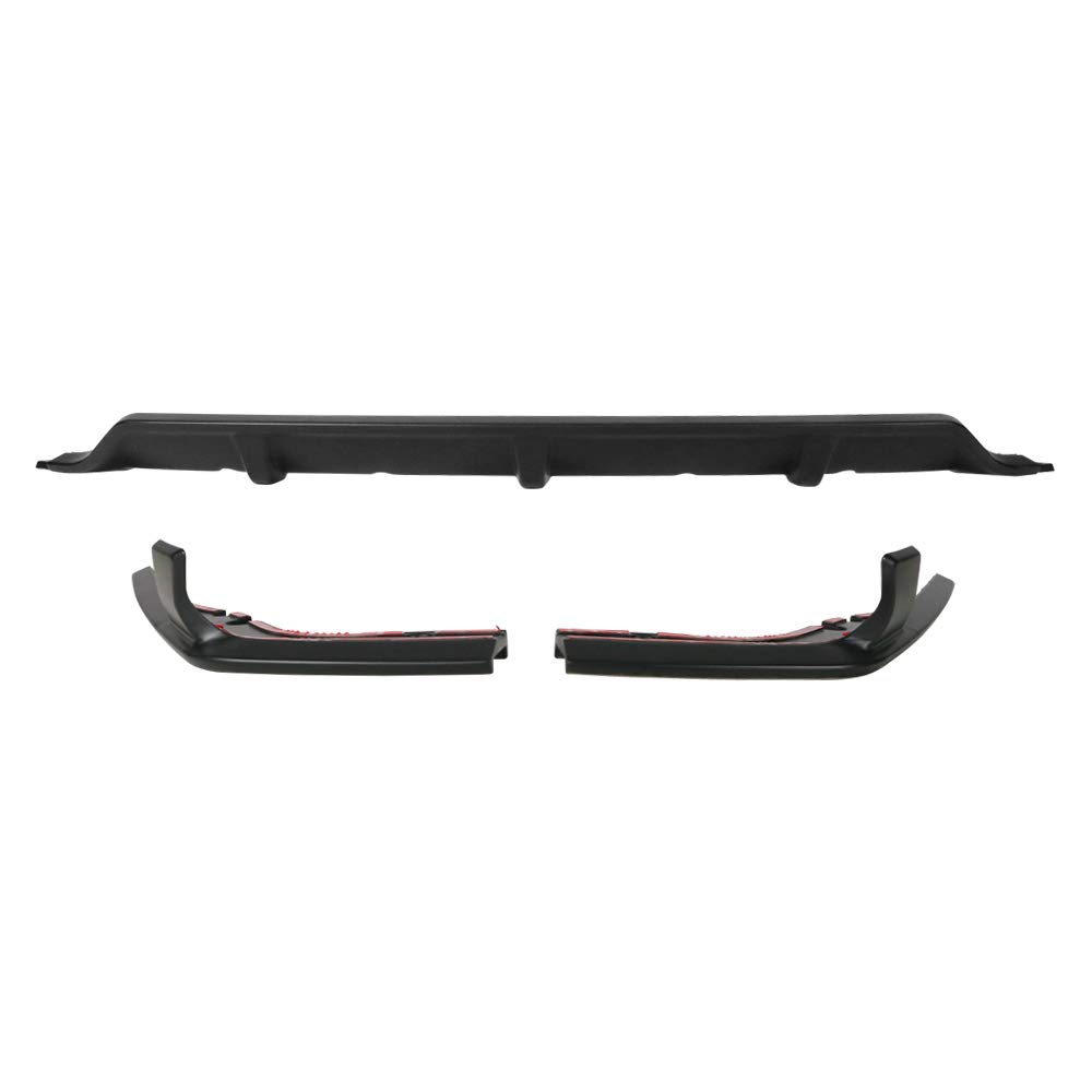 IKON MOTORSPORTS Rear Diffuser for 2019-2023 BMW X7 G07 M Sport | 3PC ABS Plastic Black Primer Lower Bumper Lip Splitters | Enhances Aerodynamics & Style for Street & Track Performance