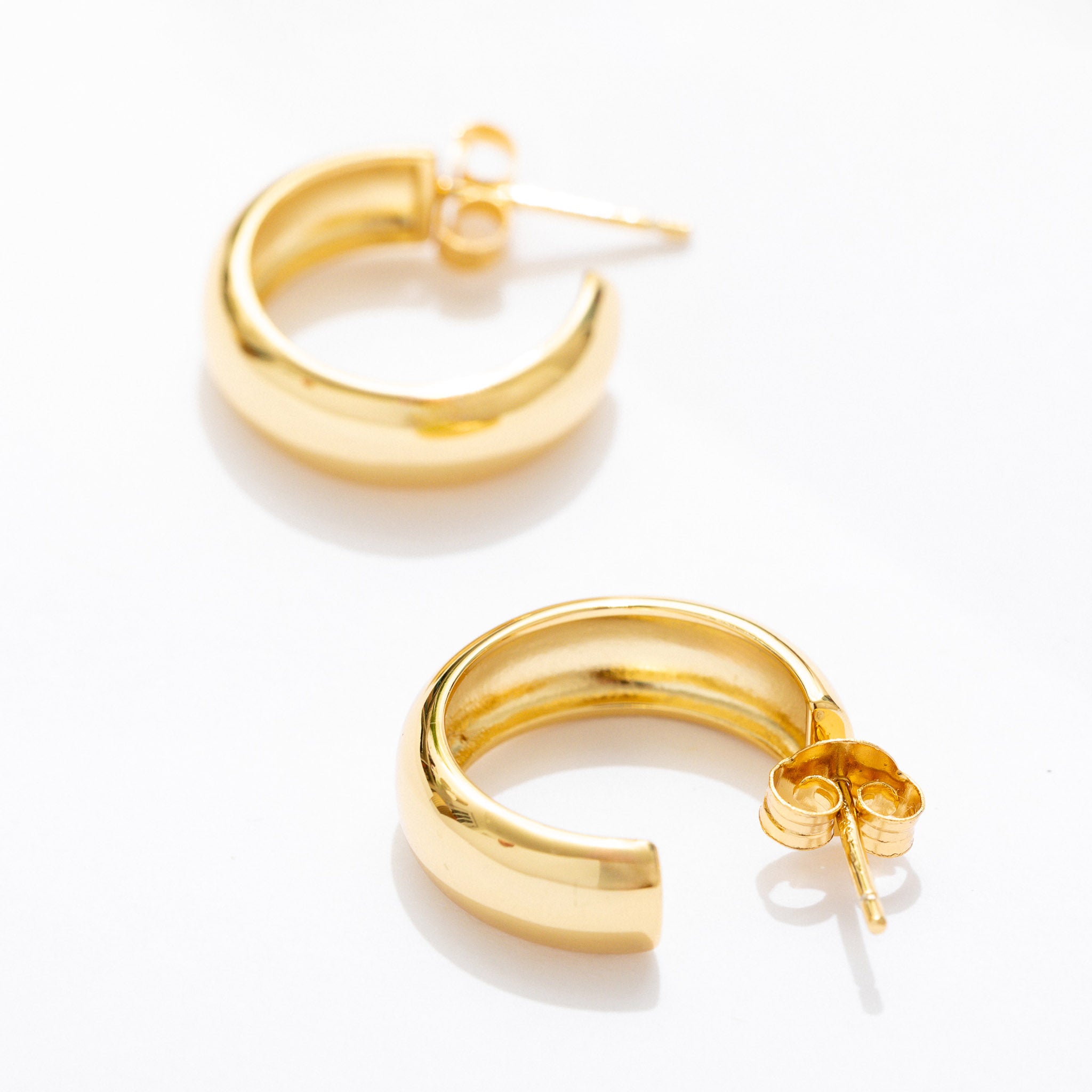 Colette Hoops - Elegant Gold-Plated Hoop Earrings for Women, Trendy & Lightweight Everyday Jewelry Gift (Perfect for Parties, Work & Casual Wear)