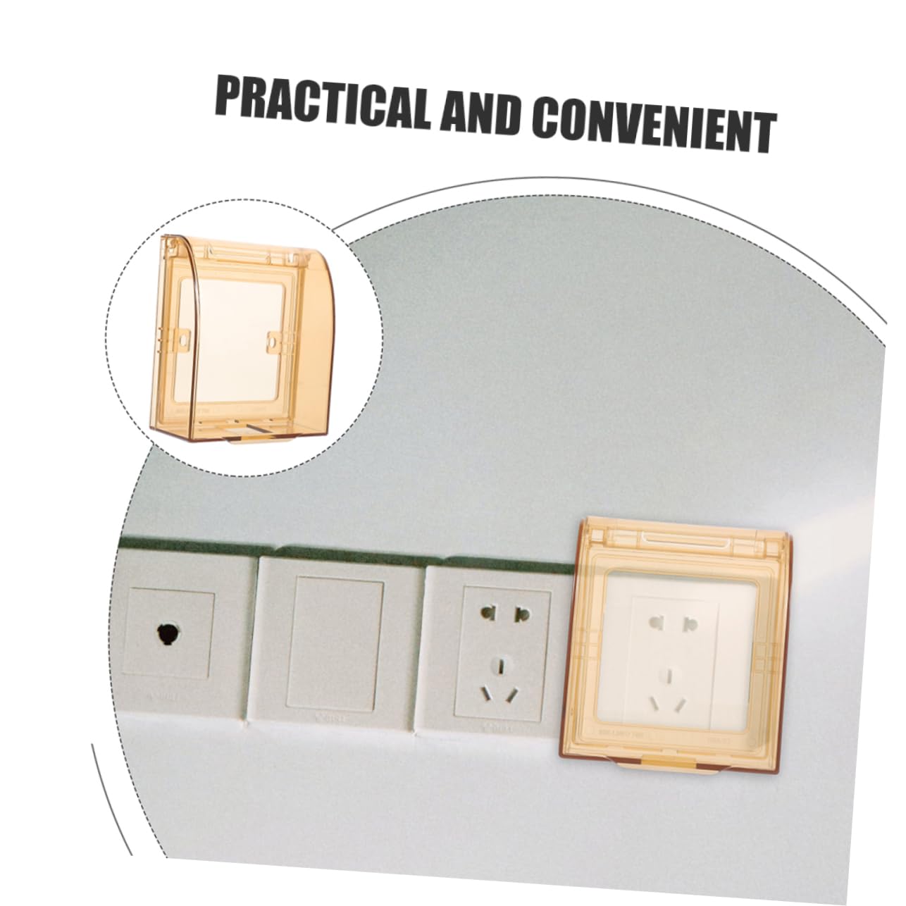 8-Pack Angoily Safety Socket Covers - Childproof Electrical Outlet Plugs, Receptacle Protectors for Home & Office - Durable PP Material for Wall Outlet Safety (Ideal for Babyproofing & Pet Protection)