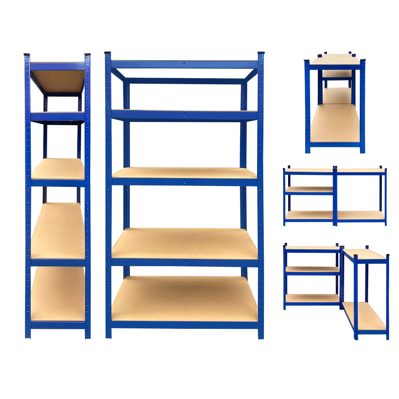 5-Tier Heavy Duty Metal Storage Shelving Unit - Adjustable Multipurpose Rack for Kitchen, Garage, Laundry, Bathroom, Pantry & Closet Organization | Jupitor Storage Shelves