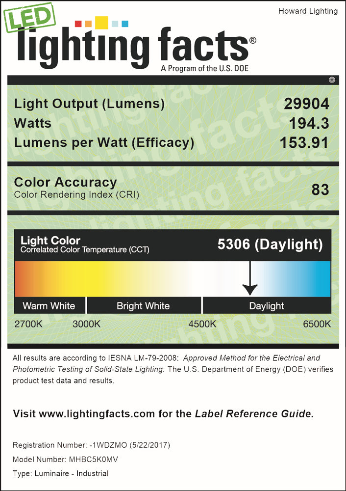 200W Linear LED High Bay Light - 29900 Lumens, 5000K Daylight White, 120-277V, 400W Metal Halide Equivalent - Made in USA - Perfect for Warehouses, Factories & Commercial Spaces