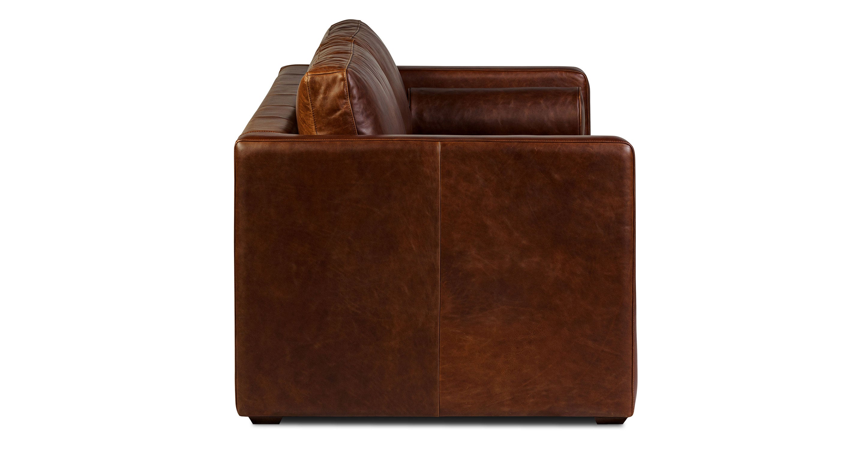 Napa 82 Leather Pull Out Convertible Sleeper Sofa - Premium Genuine Leather Sectional Couch with Chaise Lounge for Living Room, Bedroom & Guest Room | Perfect for Small Spaces, Apartments & Home Theater