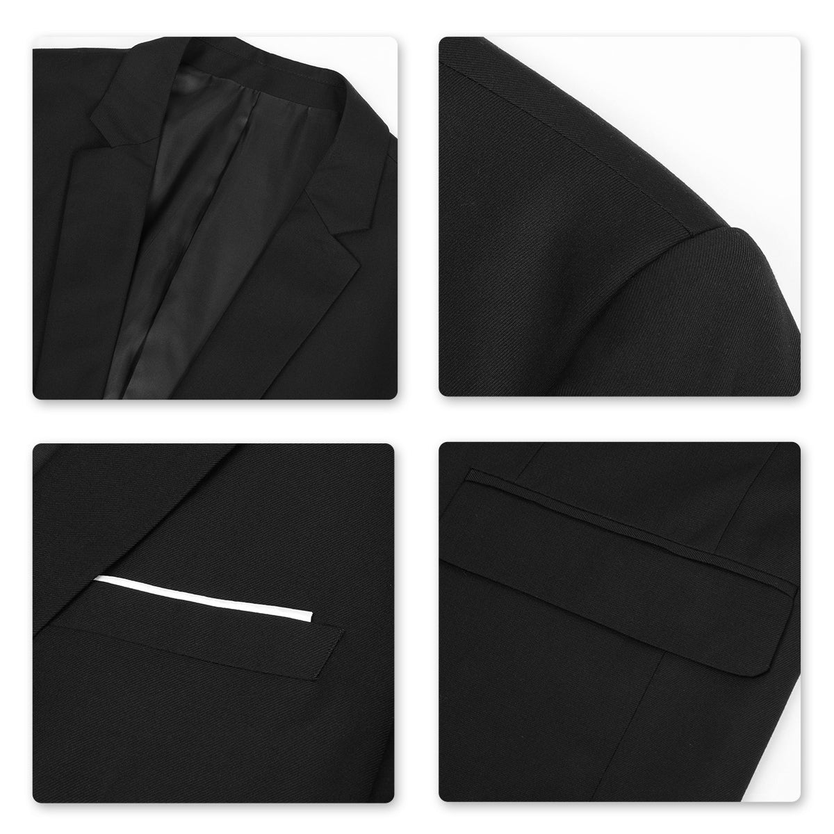 Black Slim Fit Casual Blazer for Men - Business Formal Jacket with Notch Lapel | Perfect for Office Wear, Business Meetings & Smart Casual Outfits