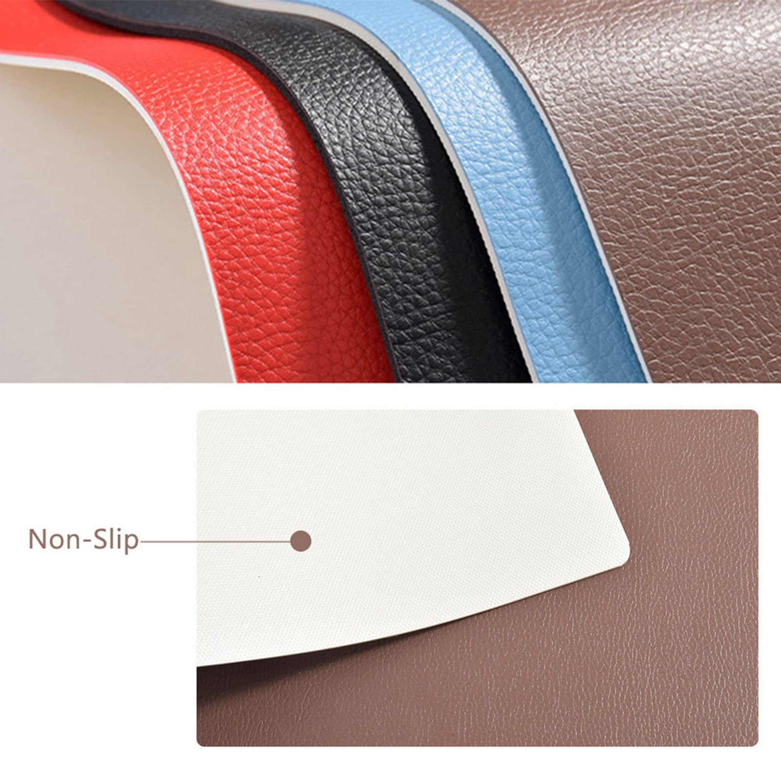 Non-Slip Extended Large Gaming Mouse Pad (90x50cm) - PU Leather, Washable, Brown - Perfect for Desk Gaming, Office Work & Home Use