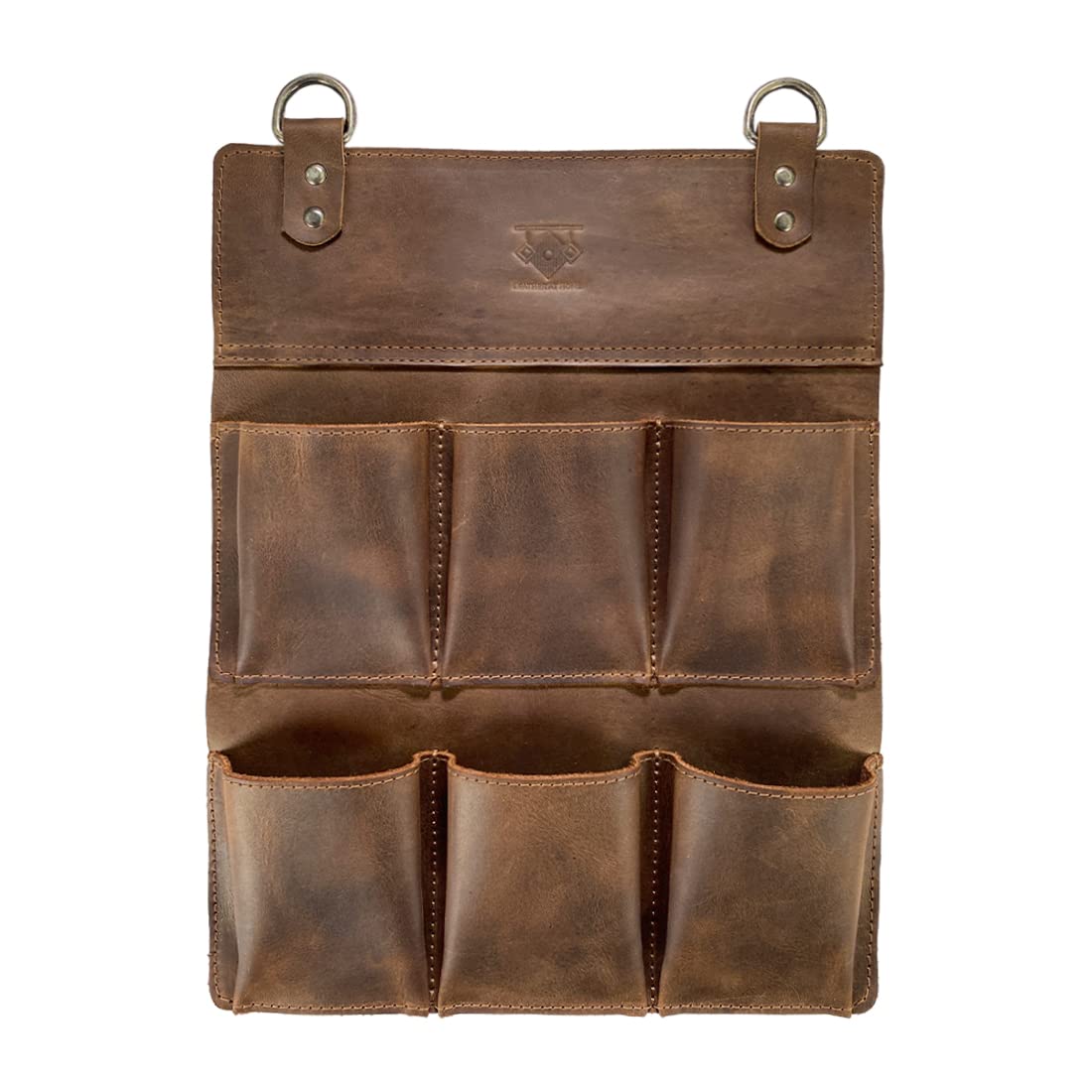 Premium Watch Hanger & Bracelet Organizer - Handmade Full Grain Leather Wall Mount Storage for Jewelry | Perfect for Bedroom, Closet & Travel Accessory Organization (Bourbon Brown)