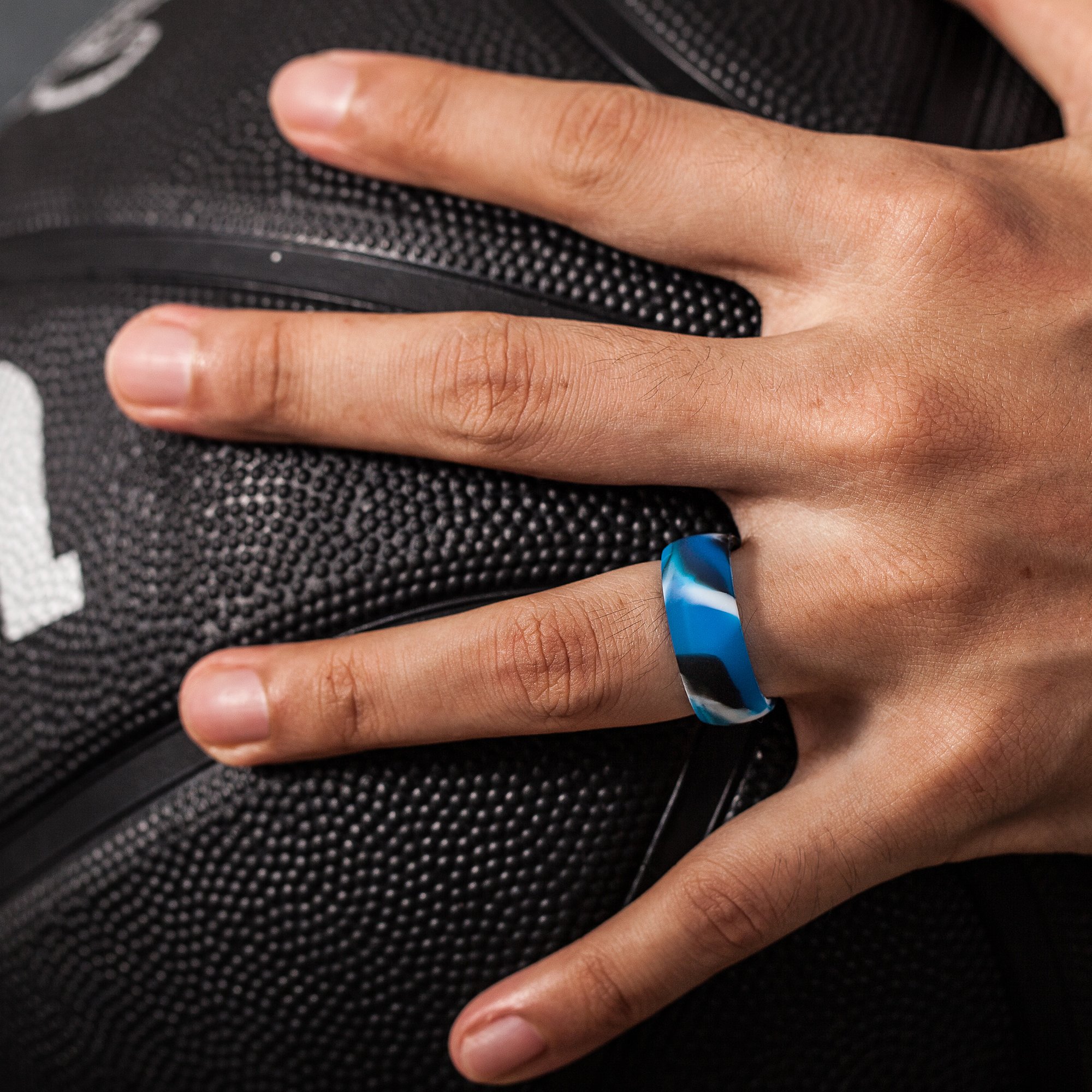 ThunderFit Silicone Wedding Rings for Men - 7 Pack Durable Rubber Bands 8.7mm Wide 2mm Thick - Perfect for Gym, Swimming, Sports & Outdoor Activities