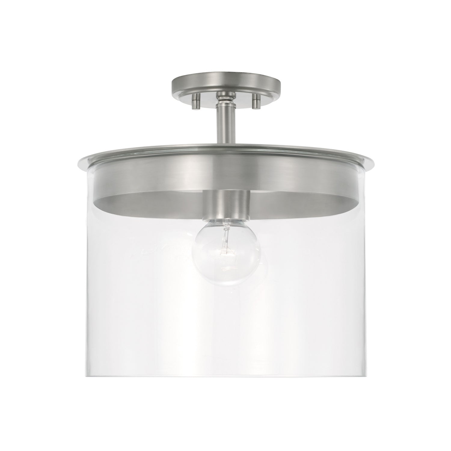 Capital Lighting One Light Semi Flush Mount Ceiling Fixture - Modern Indoor Lighting for Bedroom, Hallway & Kitchen | Dimmable LED Compatible