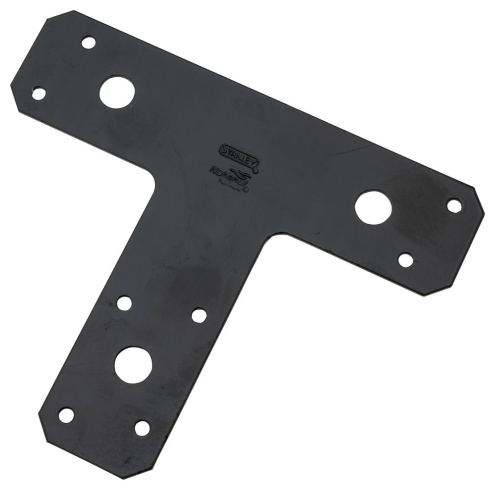 National Hardware N266-471 1161BC Black T Plates, 6