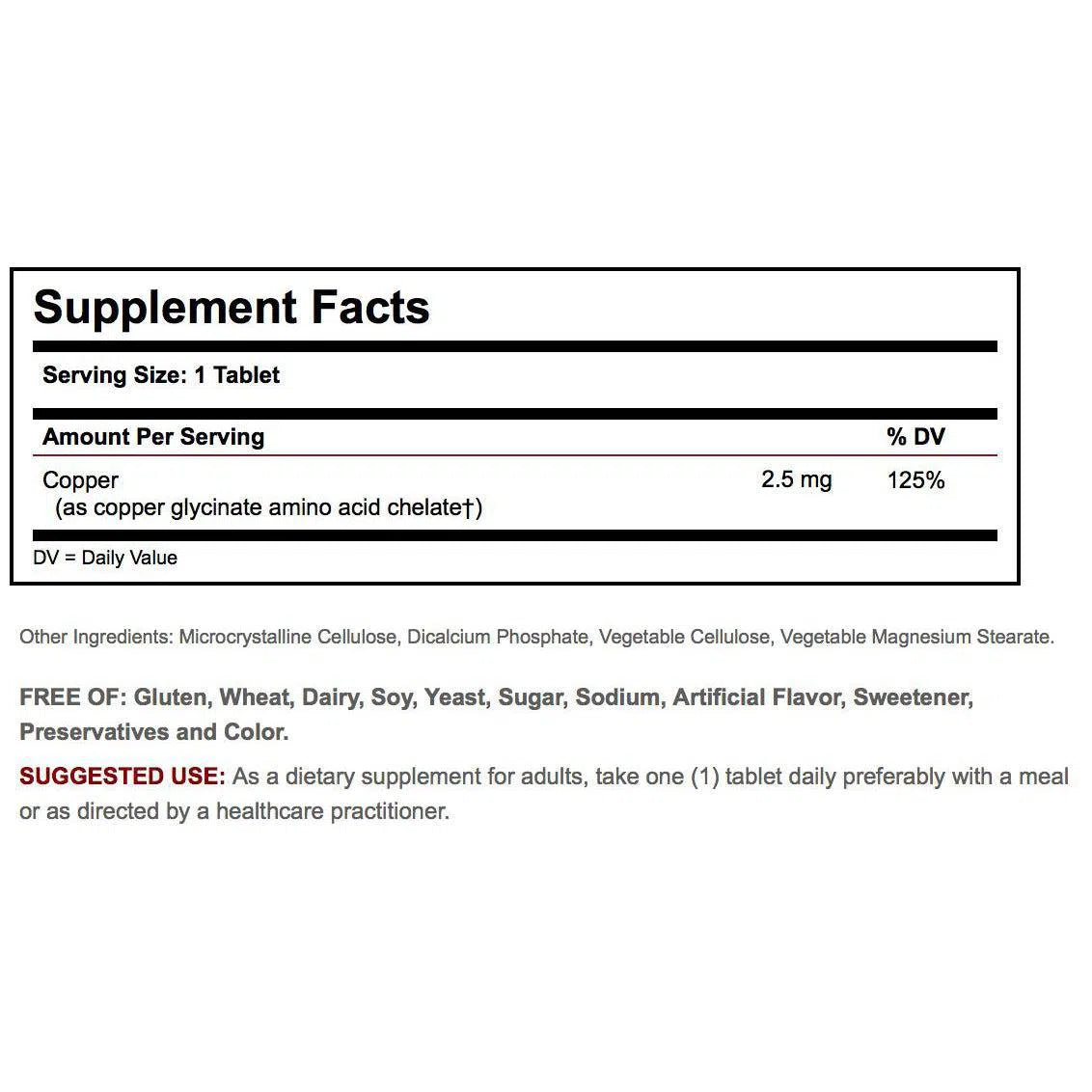 Solgar Chelated Copper Supplement 100 Tablets - Supports Immune System & Energy Production - Ideal for Daily Wellness & Antioxidant Support