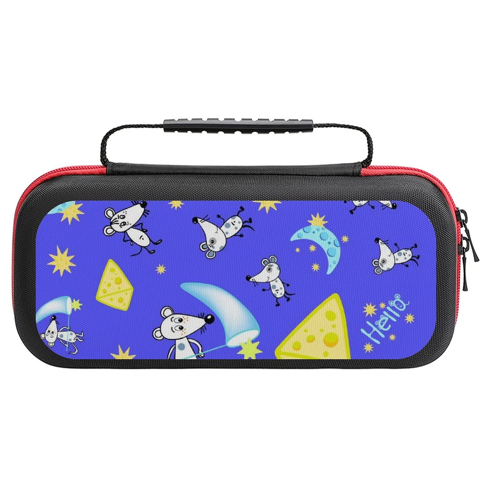 Moon Pattern Printed Travel Carrying Case for Nintendo Switch Lite & Accessories - Portable Storage Bag for Gaming, Commuting, and Outdoor Adventures