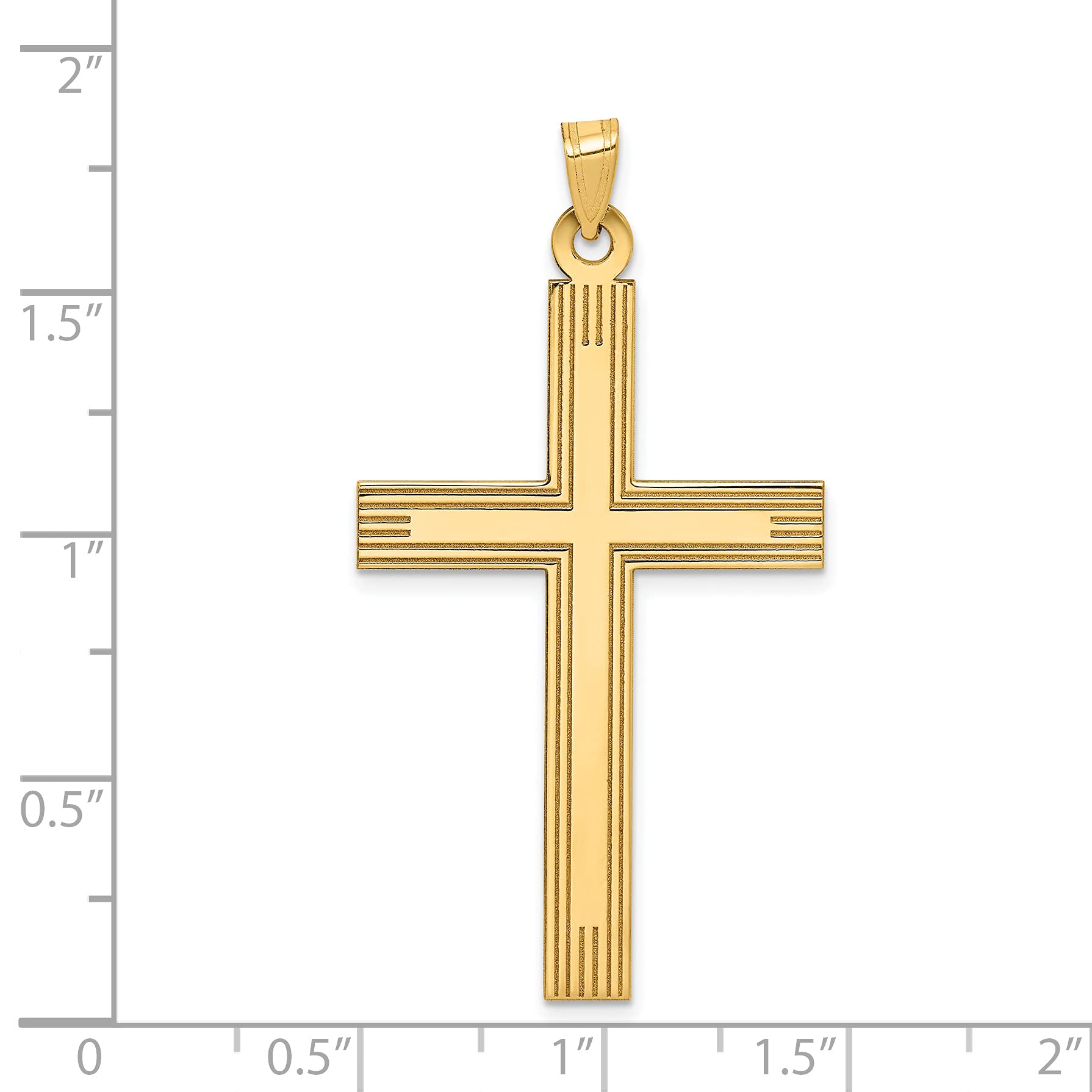 14K Gold Laser Engraved Cross Charm Pendant - Perfect for Necklaces, Bracelets & Gifts | Religious Jewelry for Women & Men