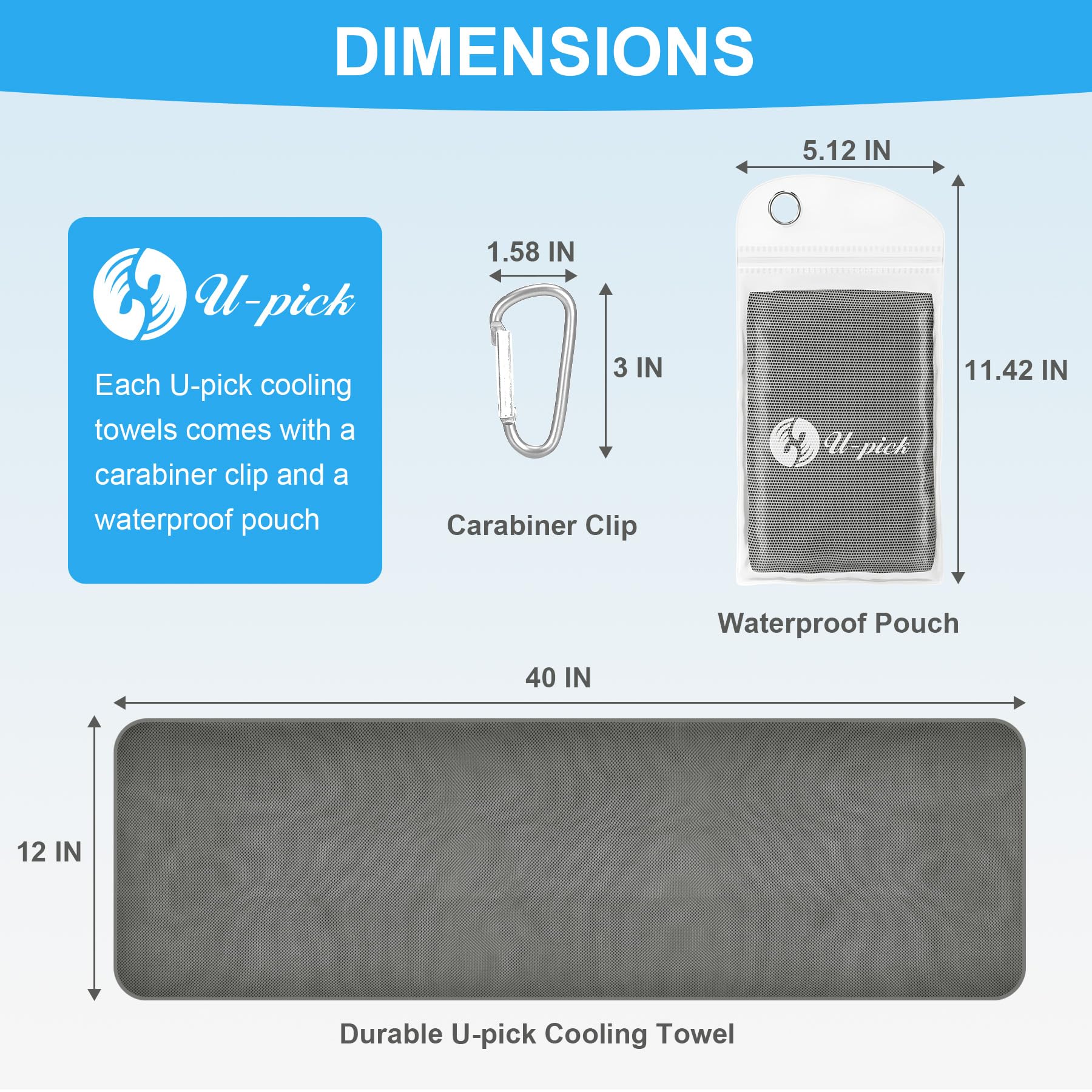 U-pick Cooling Towels Bulk (40