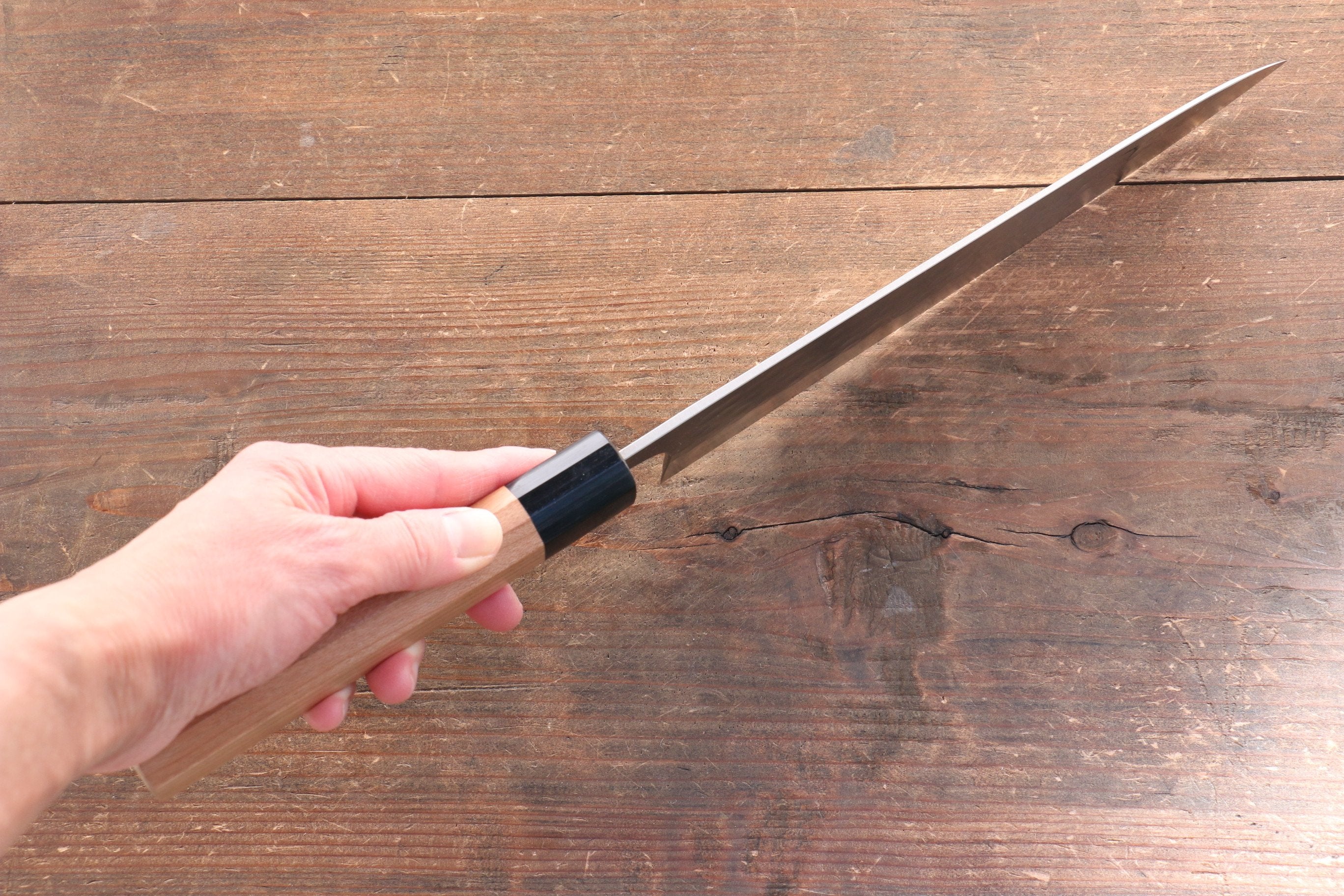 Nao Yamamoto SRS13 Black Damascus Gyuto 210mm Japanese Chef Knife with Cherry Blossom Handle - Premium Kitchen Knife for Sushi, Meat Cutting & Professional Cooking