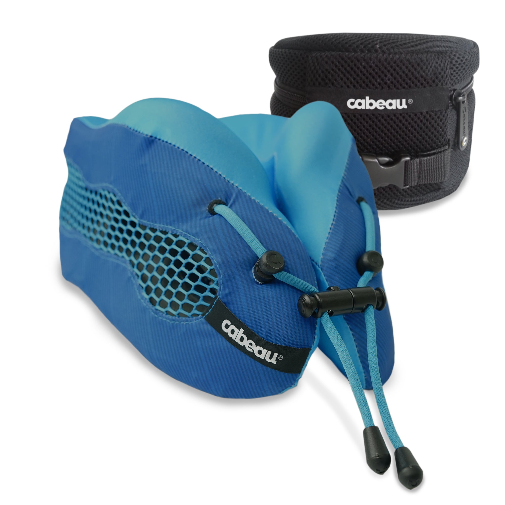 CABEAU Evolution Cool Travel Neck Pillow - Memory Foam Support for Airplane, Car & Office - Comfortable & Ergonomic Design for Long Flights & Road Trips