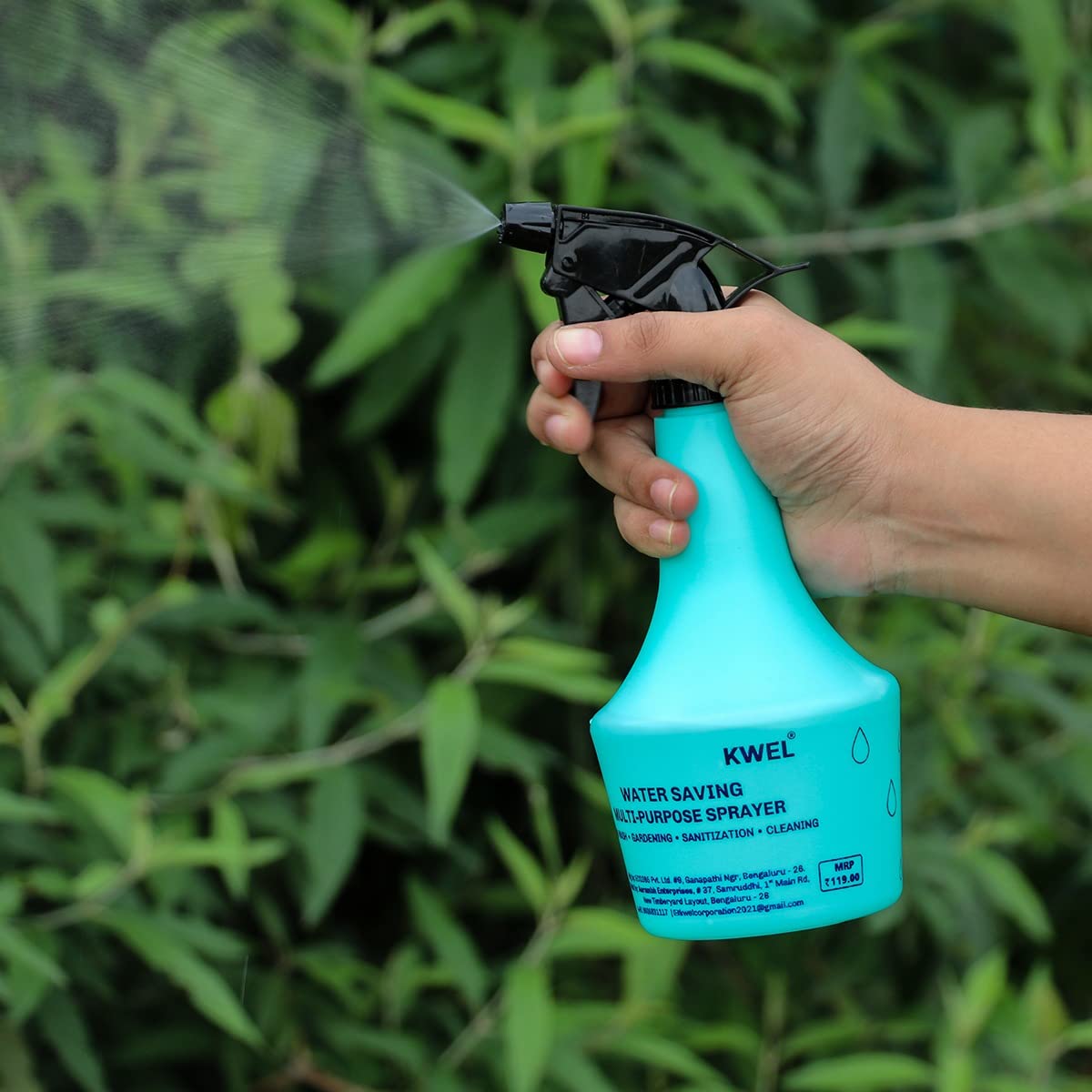 KWEL 500ml Trigger Spray Bottle - Unbreakable Plastic Multipurpose Cleaning & Sanitizing Sprayer (Blue, Pack of 3) | Perfect for Home Cleaning, Gardening, Car Detailing & Pet Care
