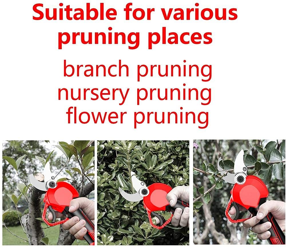 Cordless Electric Pruning Shears - 30mm Cutting Diameter, 3 Rechargeable Batteries - Professional Garden Branch Cutter for Trees, Shrubs & Landscaping | Perfect for Home Gardeners & Professional Landscapers
