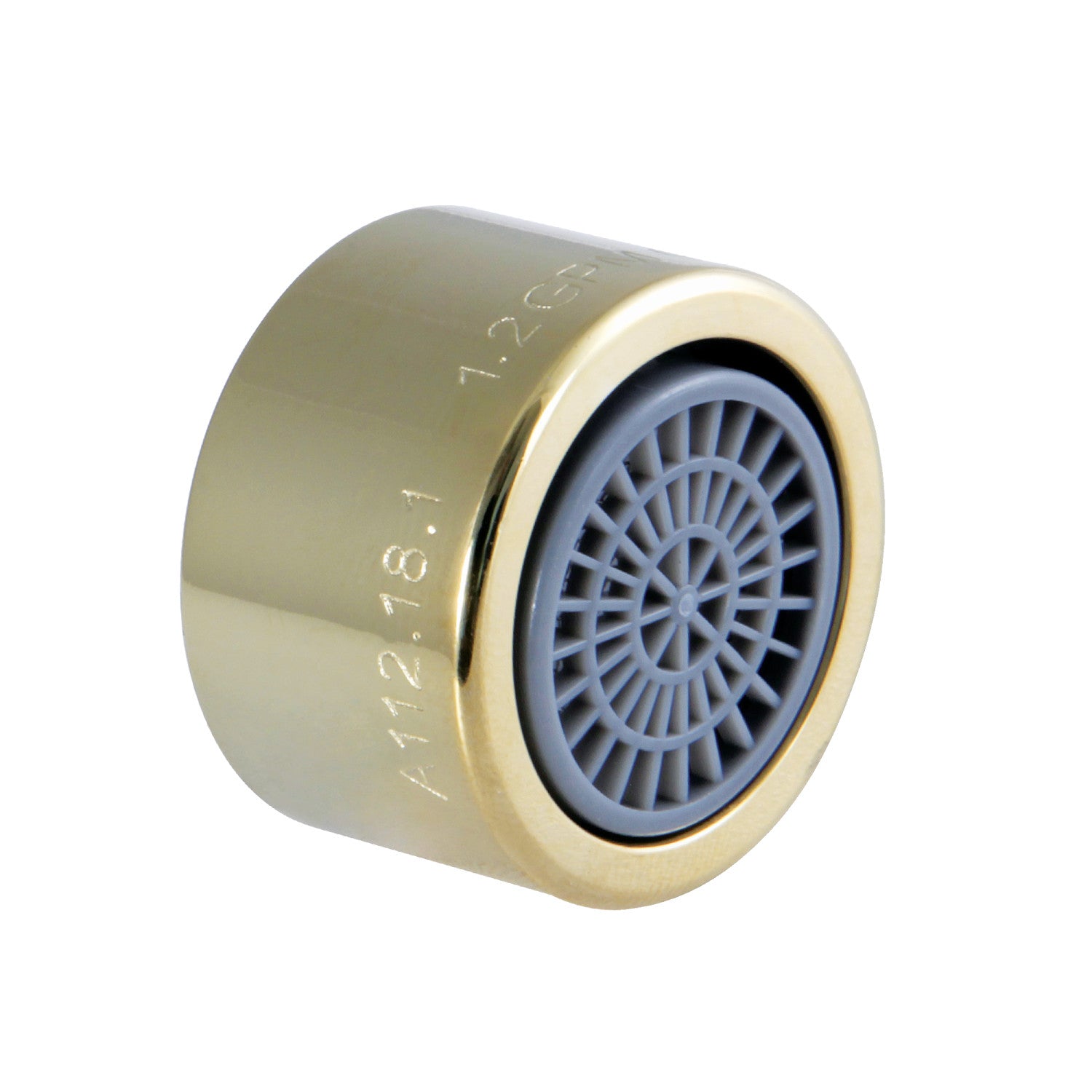 Cal Green Z12KSSA8112 1.2 GPM Female Aerator, 55/64 Inch 27 UNS, Polished Brass - Perfect for Kitchen & Bathroom Faucets, Water Conservation & High Efficiency Flow Control