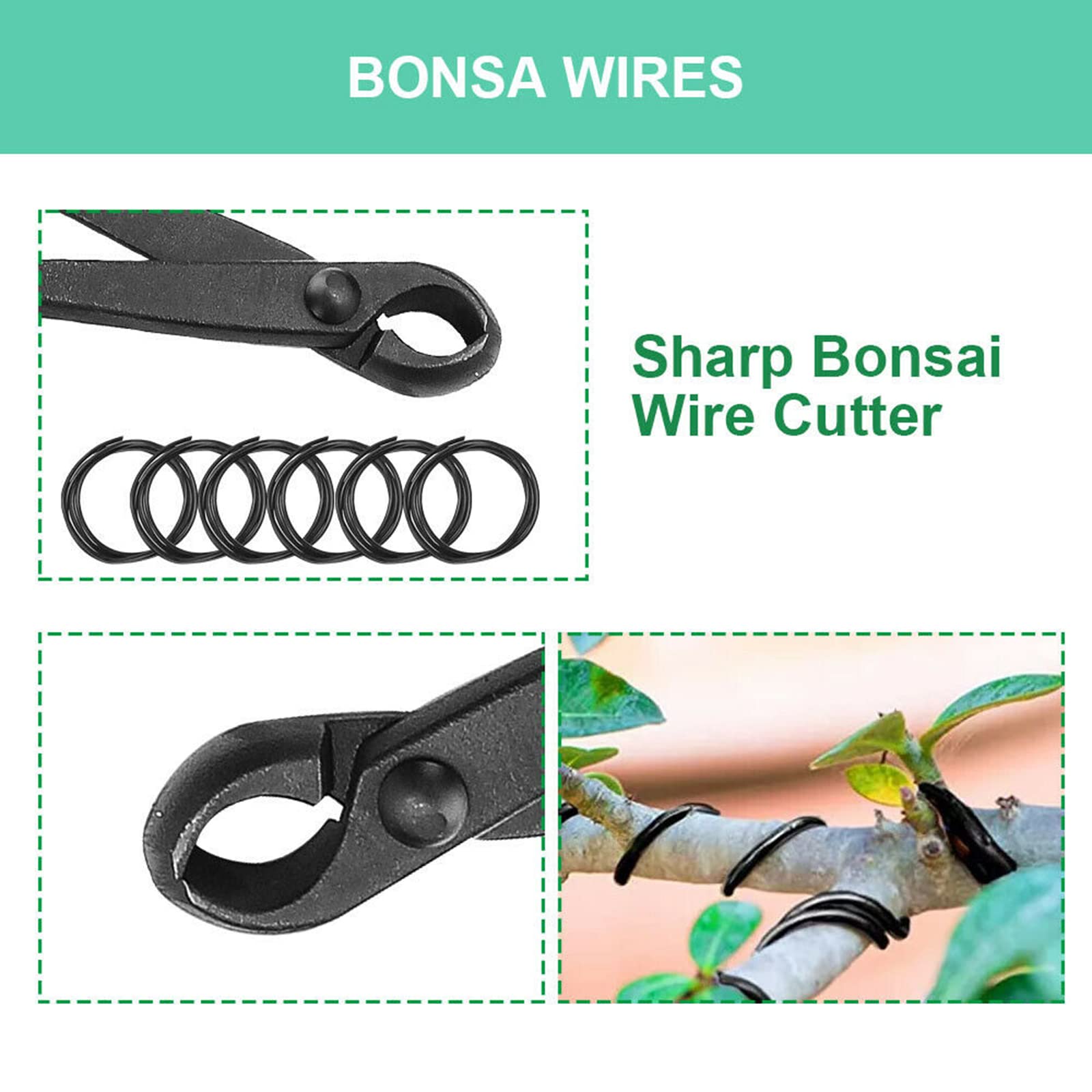 Voilamart 14-Piece Bonsai Tools Kit with Carrying Case - Carbon Steel Scissors, Cutter & Shear Set for Gardening, Pruning & Plant Care - Perfect for Bonsai Enthusiasts, Gardeners & DIY Landscaping Projects