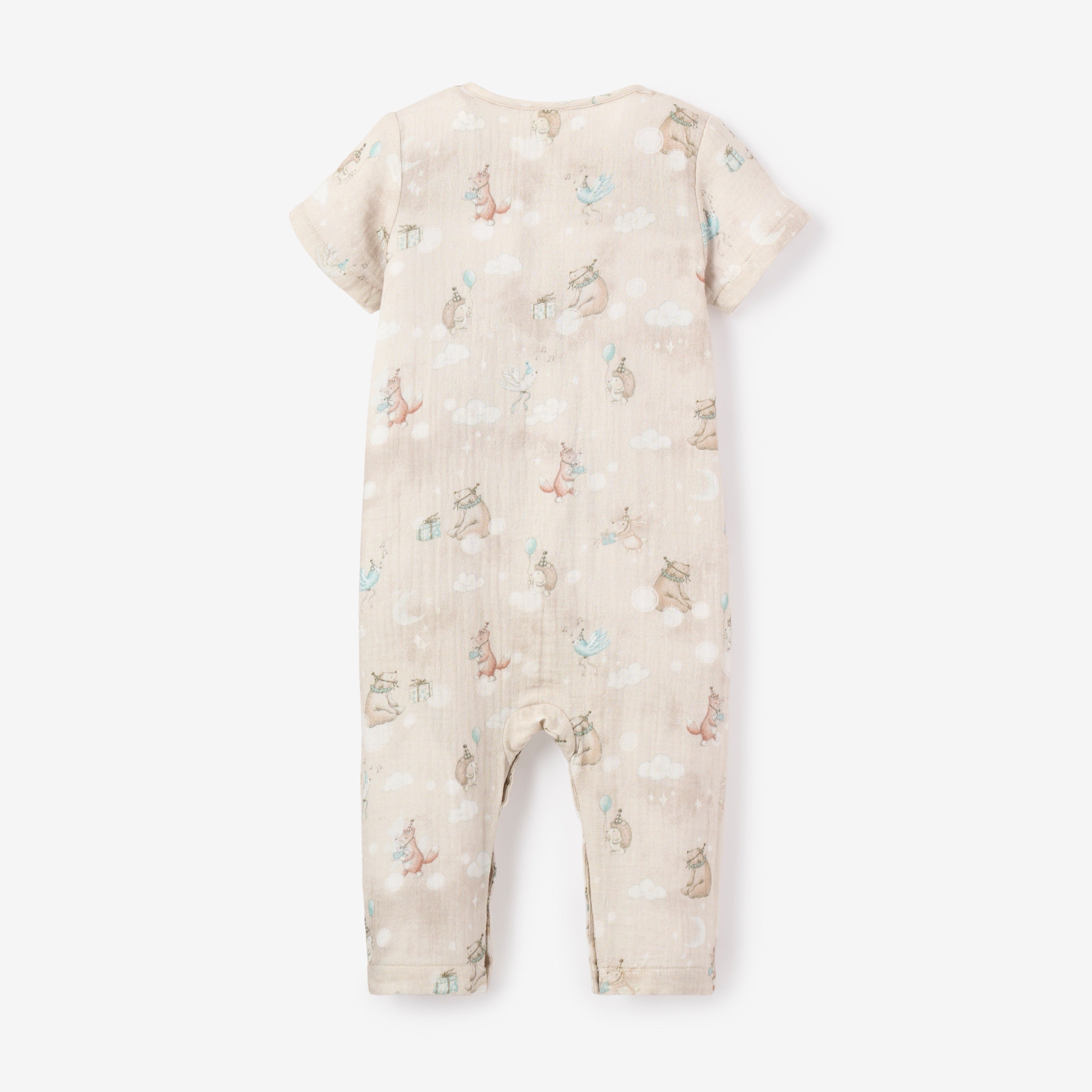 Organic Cotton Muslin Jumpsuit with Birthday Print - Soft & Breathable Baby Romper for Newborns & Infants - Perfect for Birthday Parties, Photo Shoots & Everyday Wear