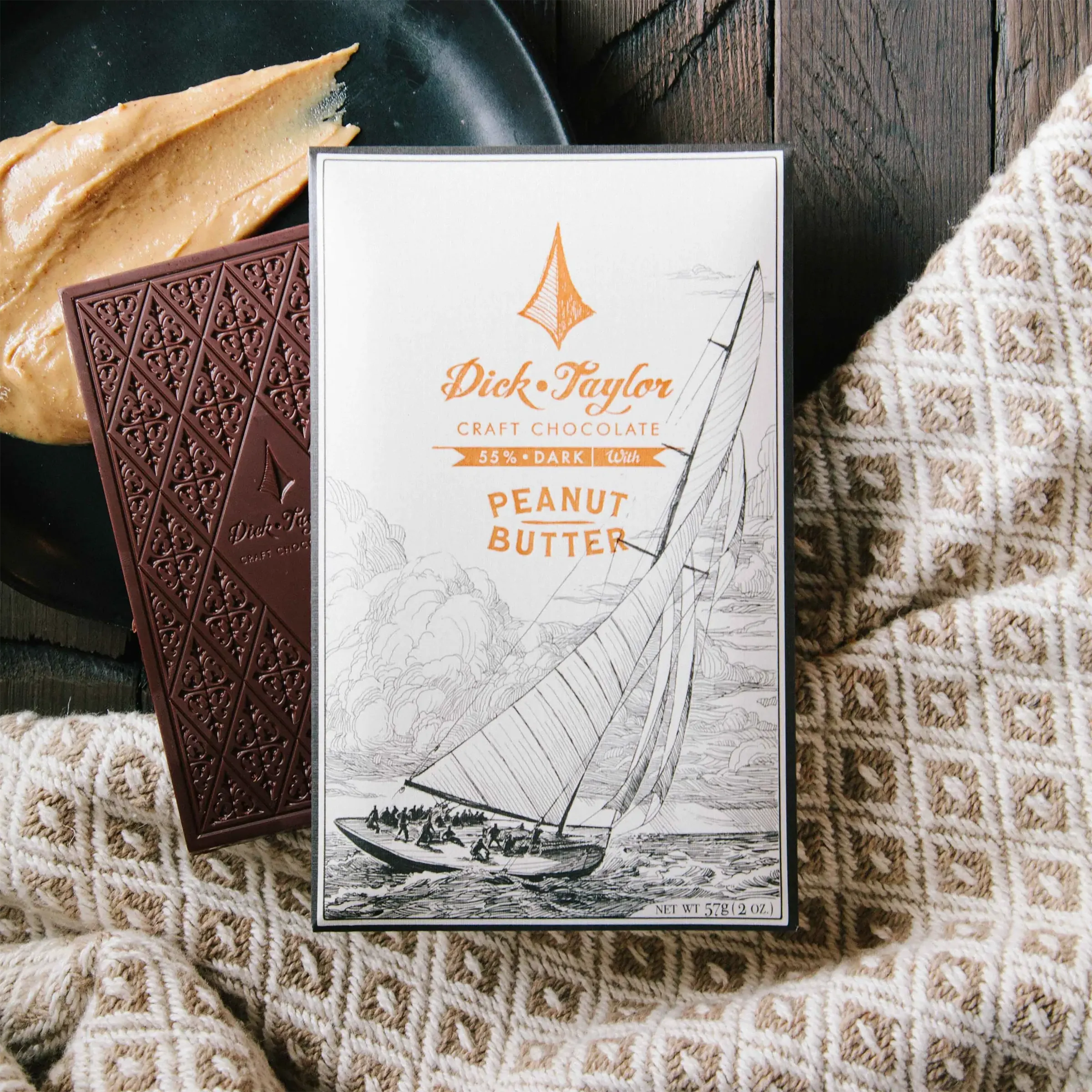 Premium Dick Taylor 55% Dark Chocolate with Peanut Butter - Rich Flavor for Baking, Gifts & Healthy Snacking