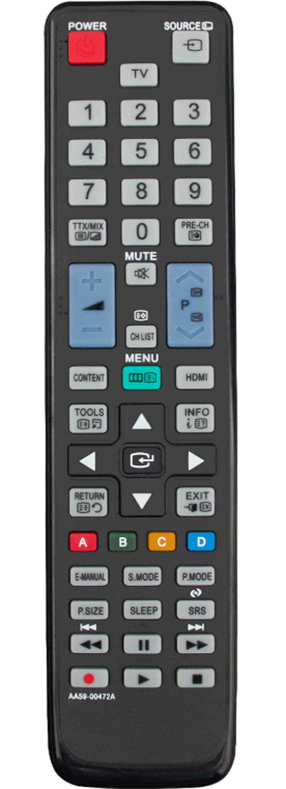 Samsung TV Replacement Remote Control AA59-00472A - Universal Compatible with Most Samsung Smart TVs for Living Room, Bedroom & Home Theater Use