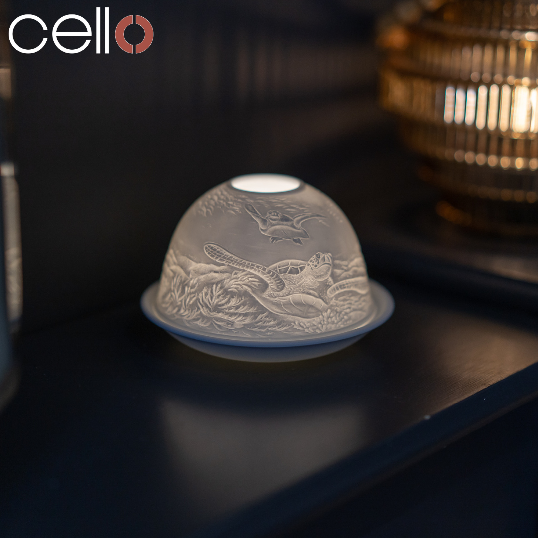 Elegant Tealight Candle Holder Dome with Turtle Design - Perfect for Romantic Dinners, Spa Nights & Home Decor