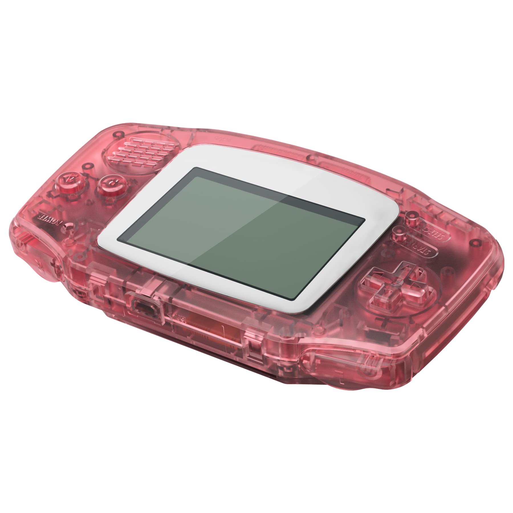 eXtremeRate Cherry Pink Replacement Shell & White Screen Lens for Gameboy Advance - Full Housing Cover Compatible with IPS & Standard LCD (Console Not Included) - Perfect for Gameboy Modding, Retro Gaming & Custom Builds