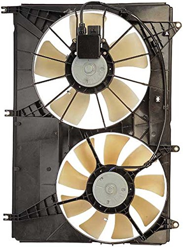APDTY 731445 Dual Radiator & AC Condenser Cooling Fan Assembly Replacement - Compatible with Select Vehicle Models - Perfect for Engine Cooling & AC Performance Enhancement