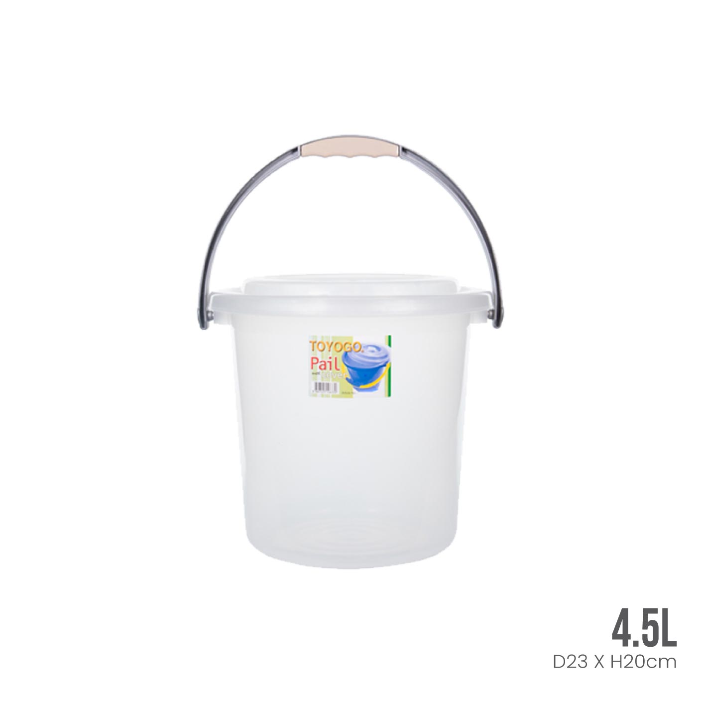 6L Plastic Pail with Cover - Heavy Duty Storage Container for Food, Paint, Chemicals | Ideal for Home, Kitchen, Garage & Industrial Use