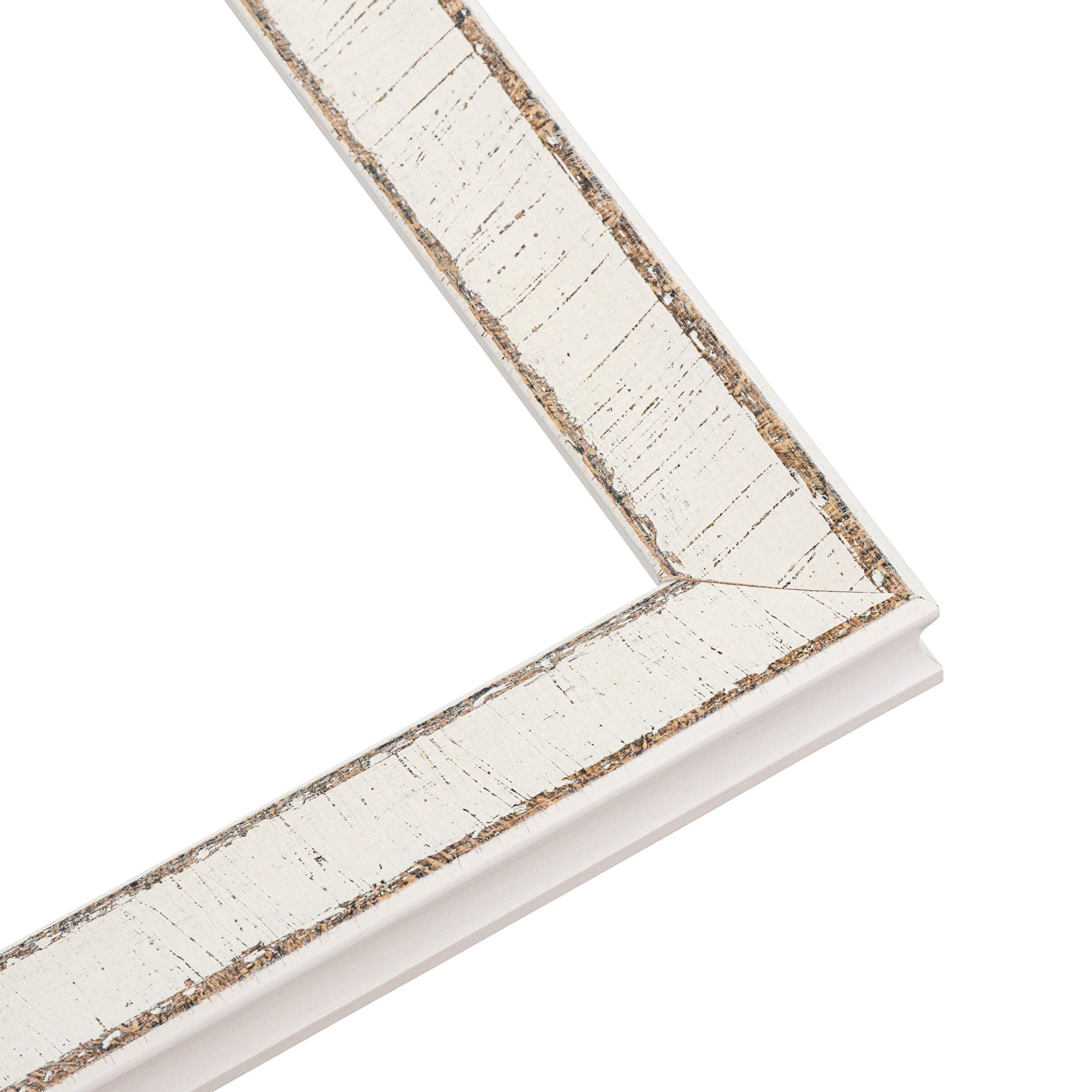 13x39 White Birch Bark Solid Wood Picture Frame - 1.75 Inch Moulding Width with UV Acrylic Plexiglass, Foam Board Backing & Hanging Hardware | Perfect for Posters, Art Prints, and Home Decor | Wall Mount or Tabletop Display for Living Room, Bedroom, or Office