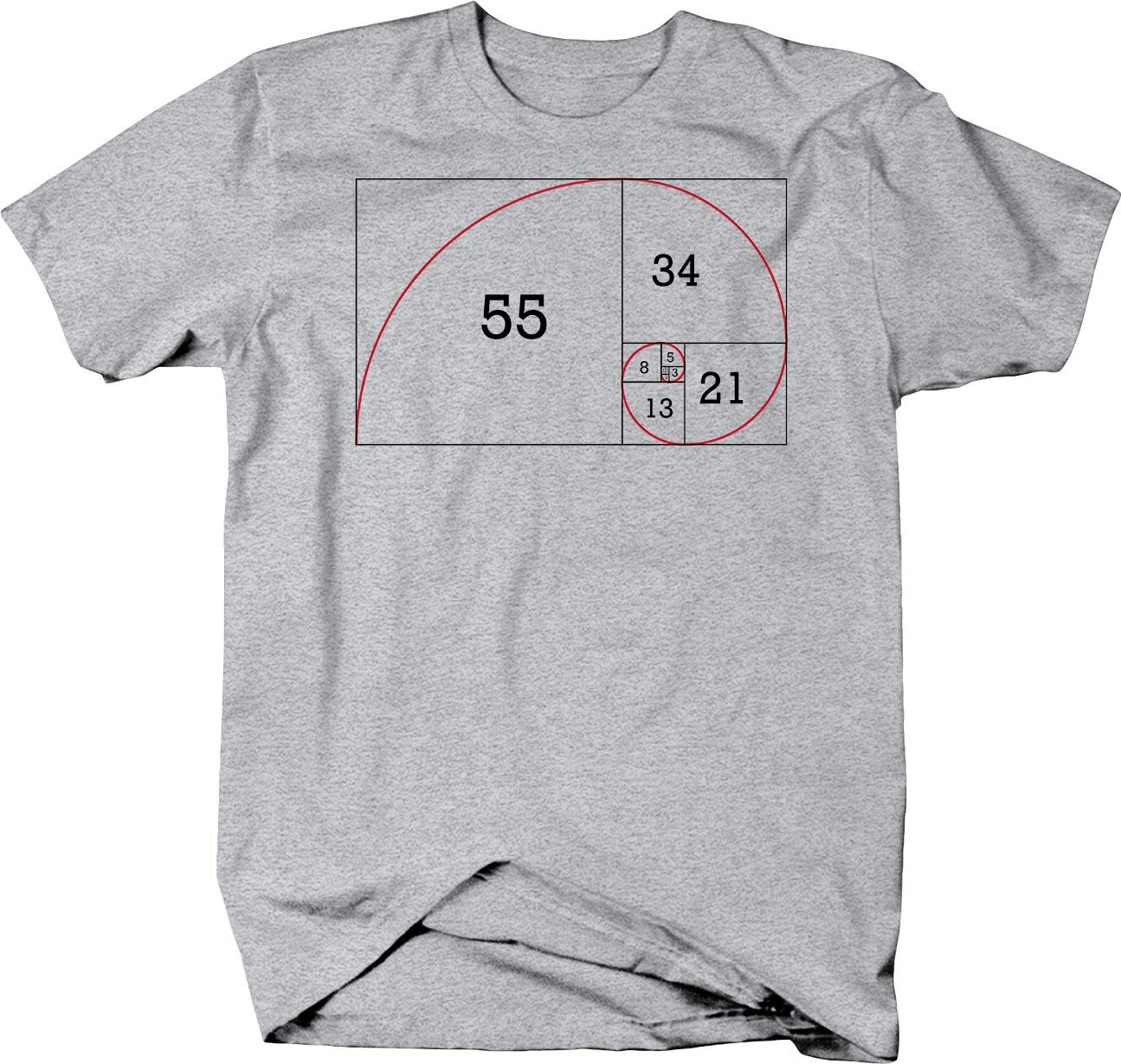 Fibonacci Sequence Math Algorithm T-Shirt for Men | Mathematics Numbers Graphic Tee | Perfect for School, STEM Enthusiasts & Nerdy Fashion