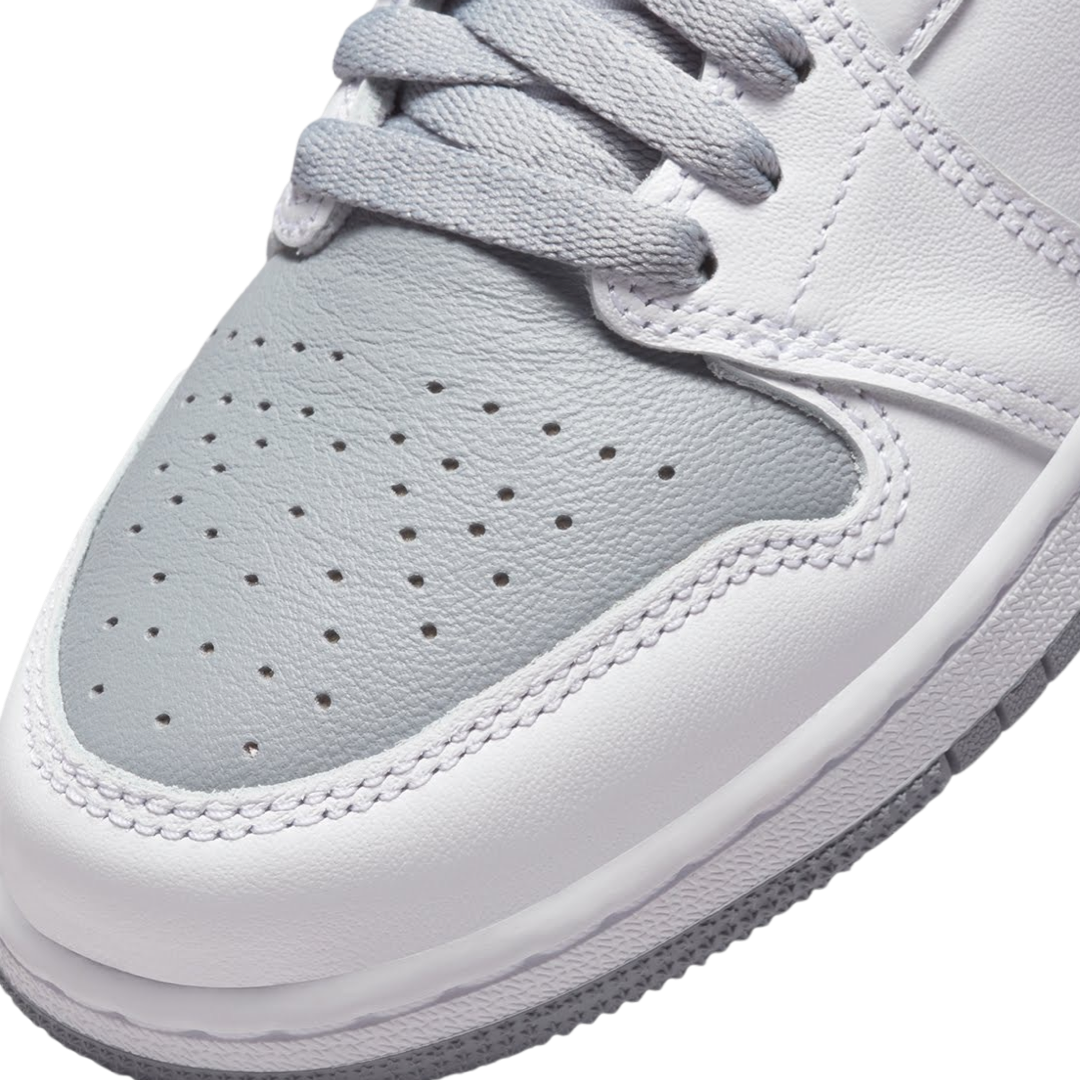 Air Jordan 1 High Retro GS Sneakers - White & Stealth Grey Basketball Shoes for Women & Girls | Perfect for Streetwear, Gym & Casual Outfits