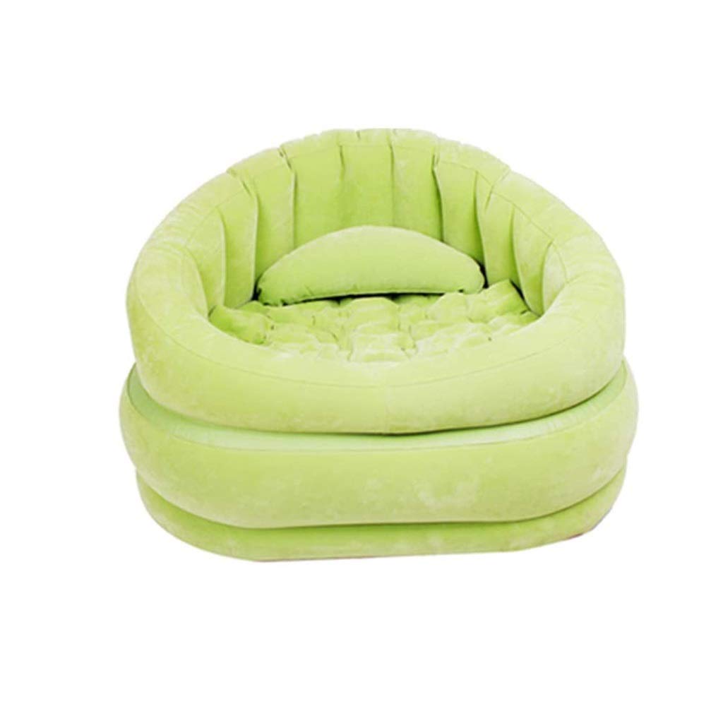 Foldable Inflatable Sofa - Portable Lounge Chair for Indoor & Outdoor Use, Camping, Garden, Beach - Comfortable & Stylish Green Leisure Furniture for Relaxing, Lounging & Sunbathing