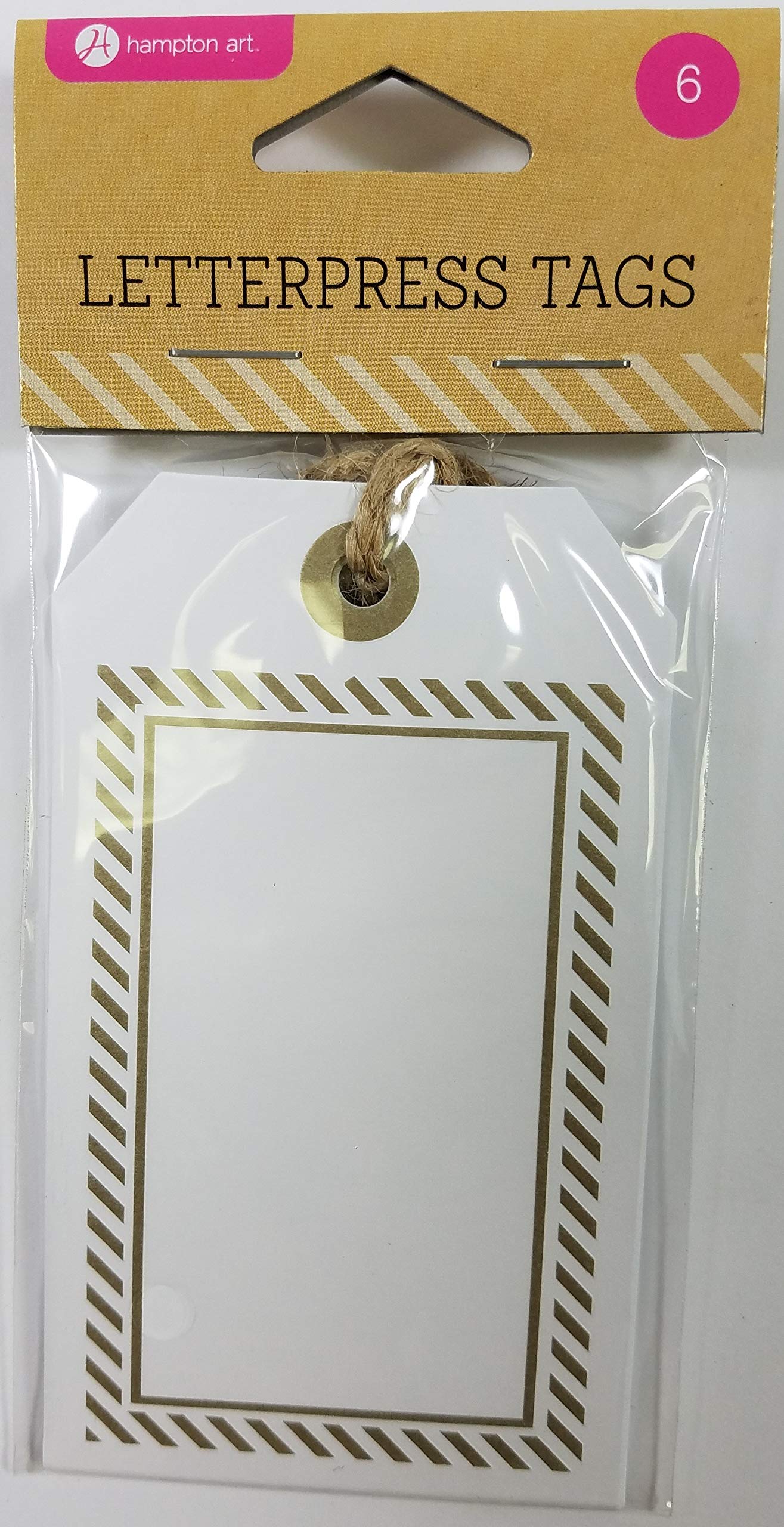 Hampton Art Letterpress Tags - White Cardstock Gift Tags for Weddings, Parties & DIY Crafts - Perfect for Scrapbooking, Invitations & Handmade Cards