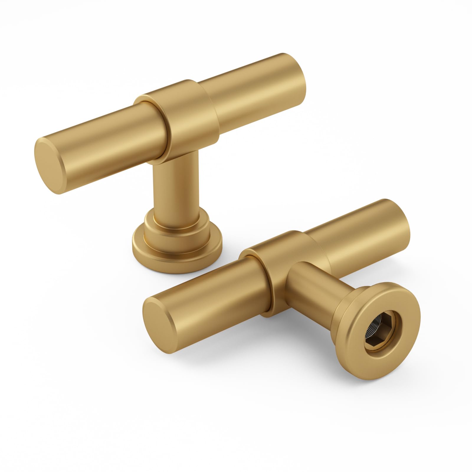 15 Pack Brushed Gold Cabinet Knobs - Premium Brass Kitchen & Drawer Pulls for Modern Home Decor | Perfect for Cabinets, Dressers, Furniture & DIY Renovation Projects