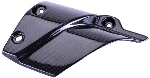 Bestem CBYA-TENE-EHC Black Carbon Fiber Exhaust Heat Shield Cover for Yamaha Super Tenere 2012-2013 | Motorcycle Accessory for Heat Protection & Style Upgrade | Perfect for Off-Road Adventures & Long-Distance Touring